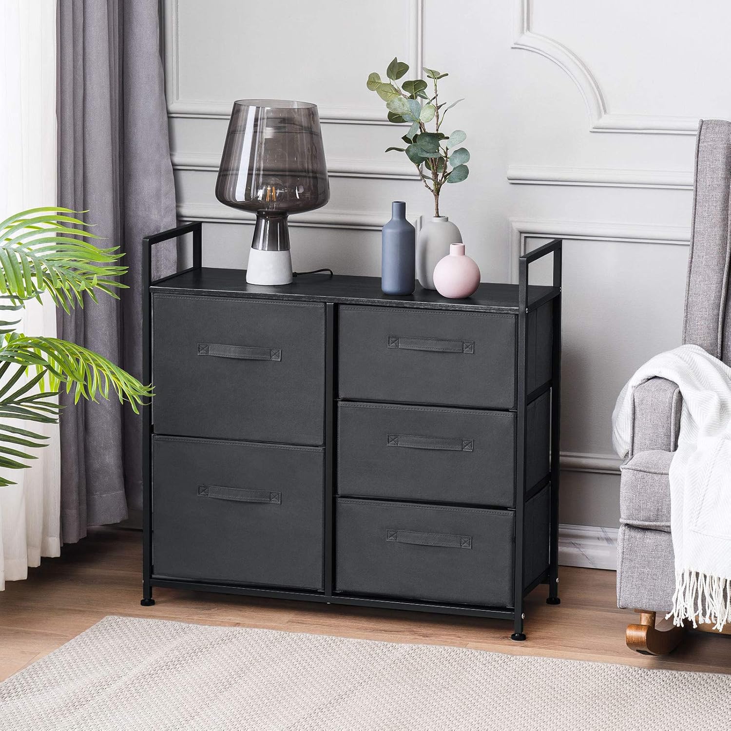 Suреr Sаlе 🛒 APICIZON Storage Drawer Dresser Organizer Unit, Fabric Dresser Tower with 5 Drawers, Closet & Nursery Organizer Steel Frame Cabinet for Hallway, Bedroom, Living Room Lіmіtеd Stосk APICIZON Storage Drawer Dresser Organizer Unit, Fabric Dresser Tower with 5 Drawers, Closet & Nursery Organizer Steel Frame Cabinet for Hallway, Bedroom, Living Room