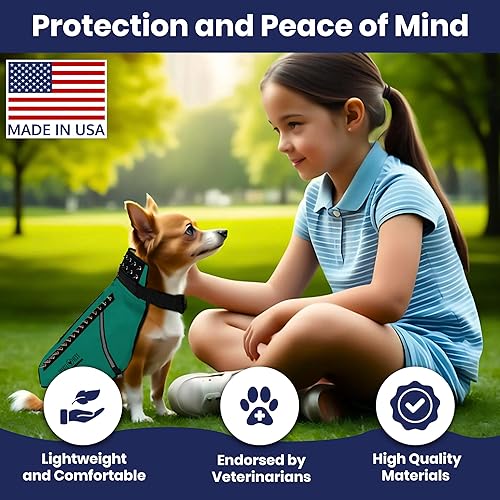 Miniatura 5 de CoyoteVest Chaleco de protección para arnés para perro, accesorios reflectantes para perro con picos para proteger a tu mascota de ataques de raptor