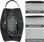 Narwey Sac de toilette de voyage pour hommes et femmes Kit Dopp Sac de rasage pour accessoires de toilette (Noir)