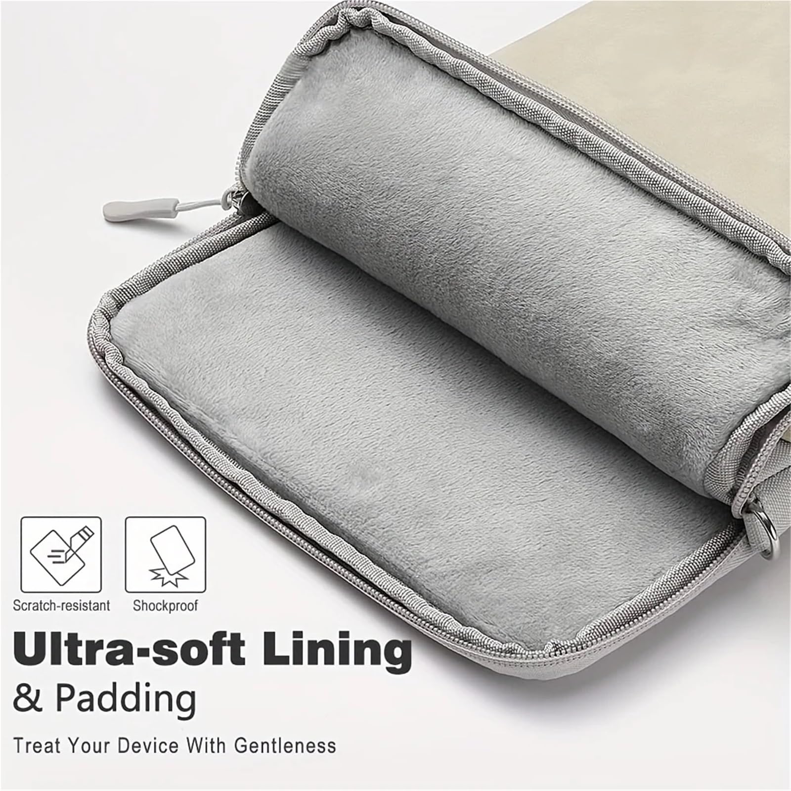 Borsa per Tablet Custodia Protettiva for Custodia da Trasporto for Tablet da 8-13 Pollici con Tasca Custodia for Tablet Portatile con Cerniera for Tablet(Dark Gray,11 inch)
