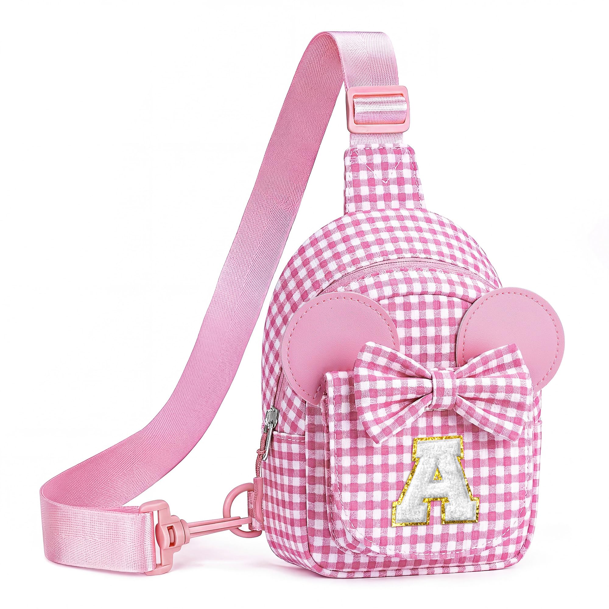 Anoup Birthday Gifts for 2 3 4 5 6 7 Year Old Girl Kids Sling Bag, Pink A