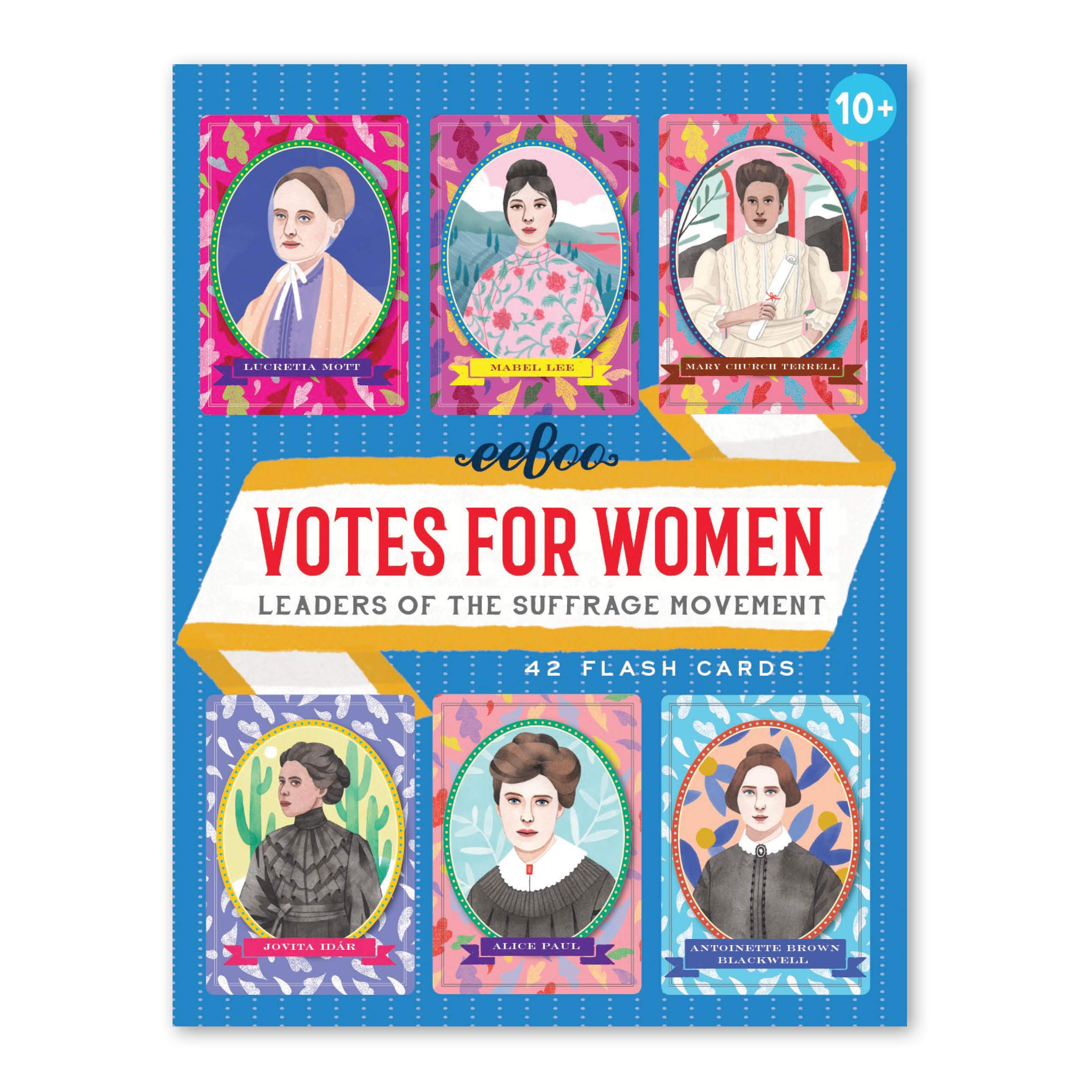 eeBoo: Votes for Women Educational Flashcards, Illustration of People who Contributed to The Suffrage Movement, Allows Children to Learn The Importance of Leaders, Perfect for Ages 10 and up