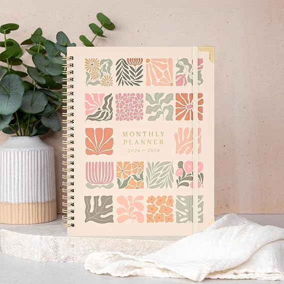 Beautiful Matisse 2026-2028 Monthly Planner - To Do List Notebook | Easily Organizes Your Tasks to Boost Productivity - Runs from July 2026 Until December 2028 Incl. 2027