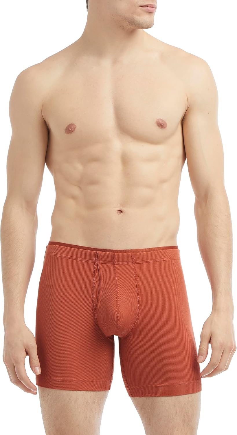 2(X)IST mens Modal Rib 6" Boxer Brief - Image 2