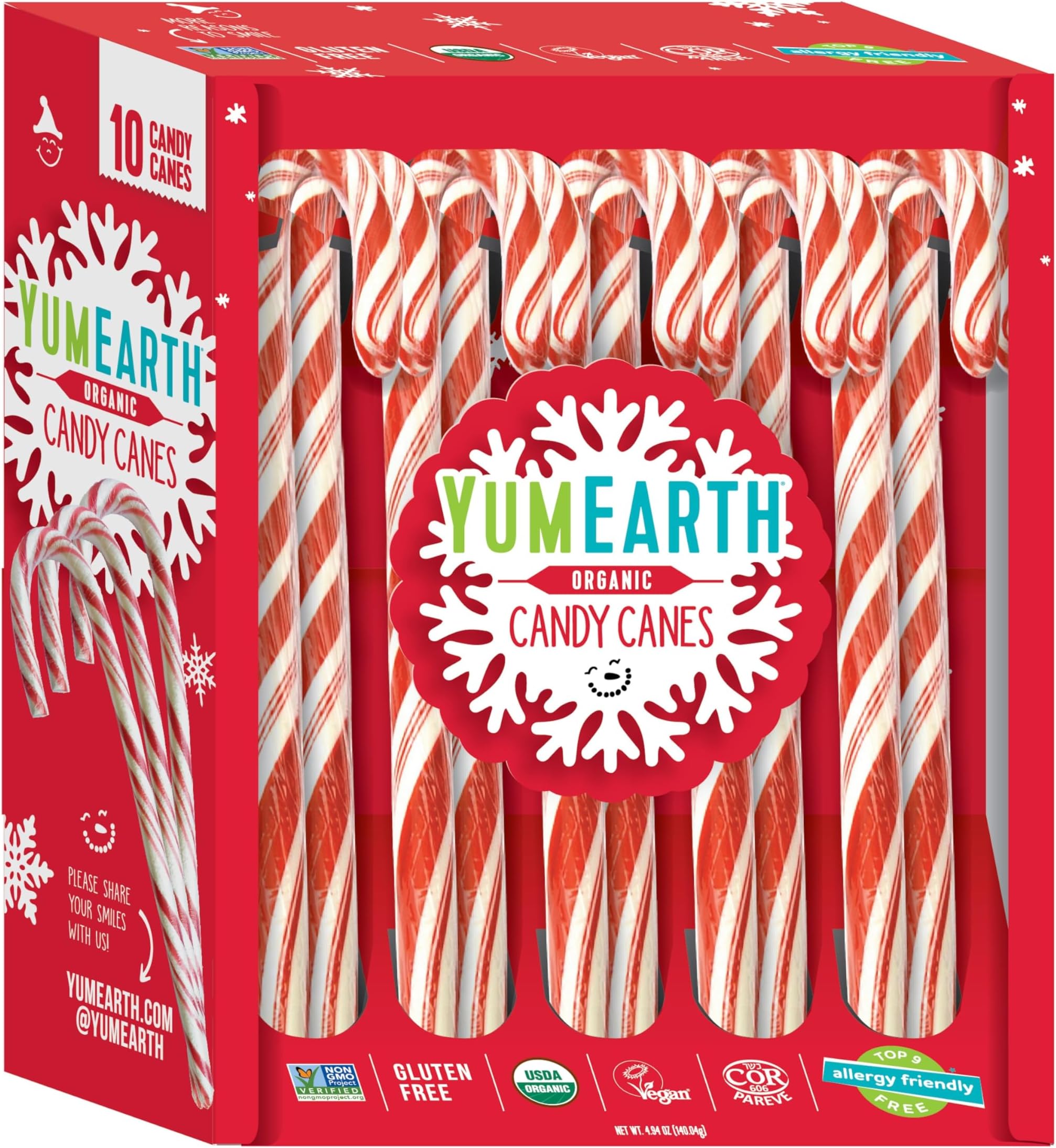 Organic Candy Canes, Full Size