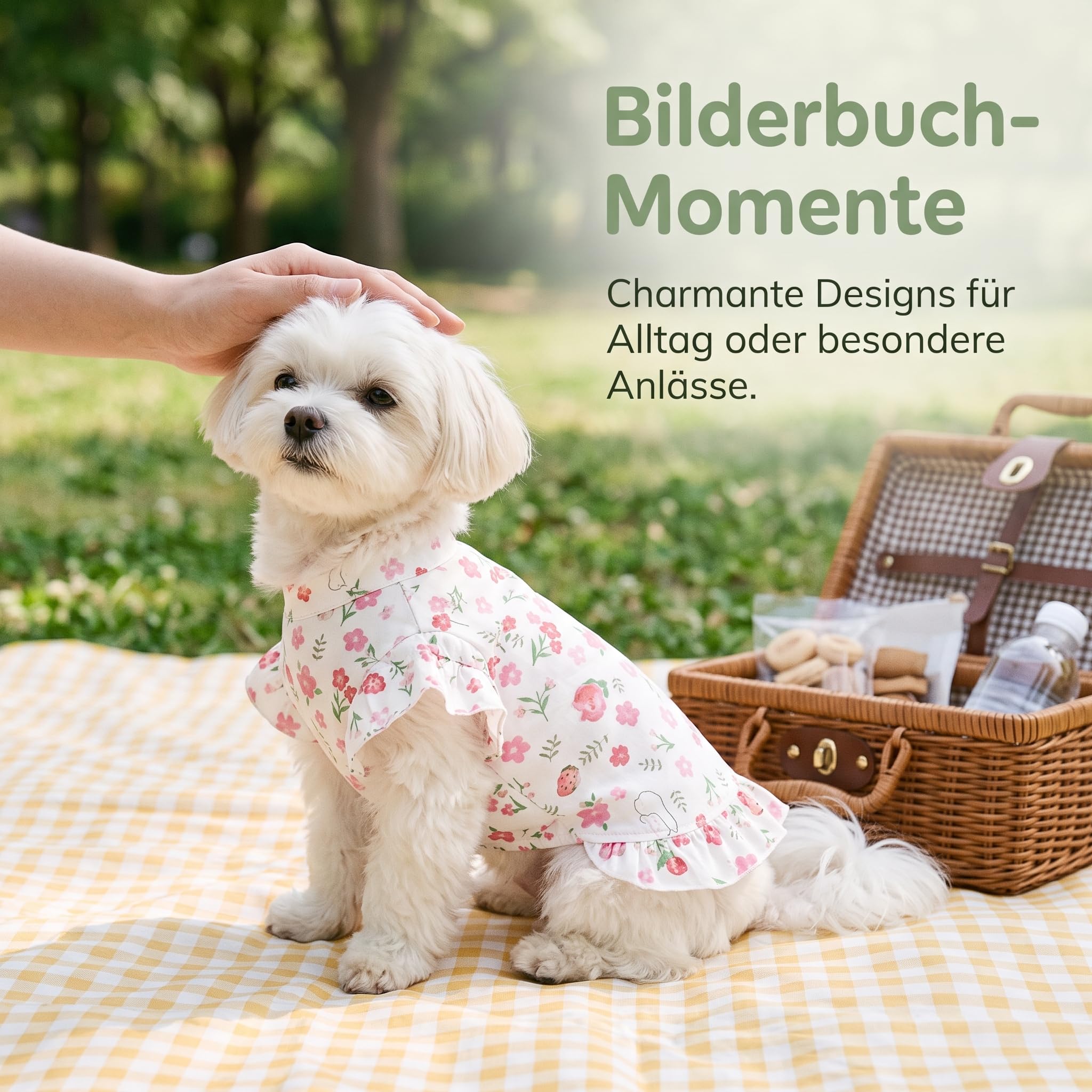 Kleid für kleine bis mittelgroße Hunde, Atmsaktives Prinzessin Kleid für Frühling und Sommer, für besondere Anlässe, Gelb mit Ananas, Gelb, S (empfohlen 14-17,5 kg)