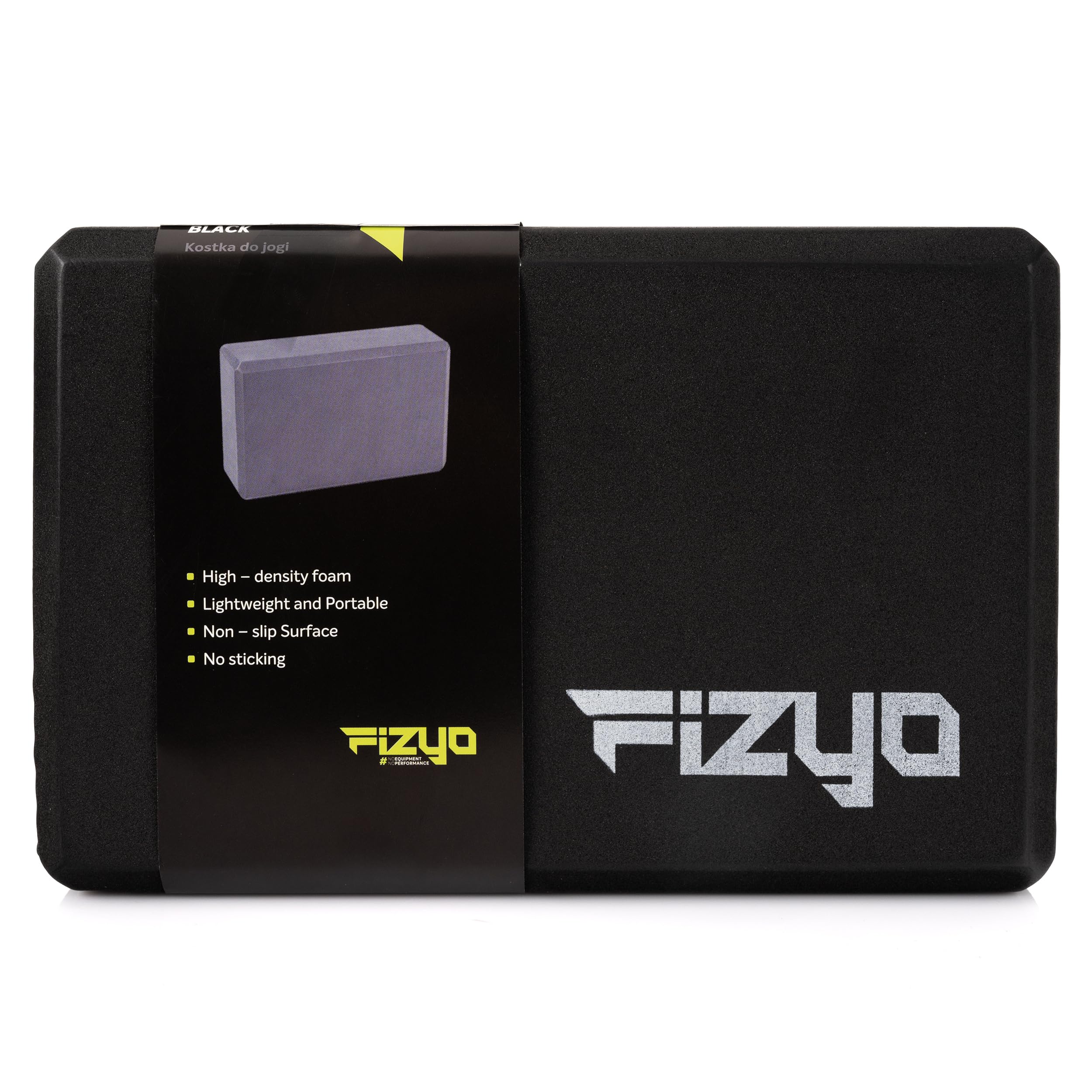 Fizyo Bloc de yoga antidérapant en mousse EVA - Cube pour yoga, Pilates, étirement, méditation, fitness, étirement, haute qualité pour débutants et avancés 23x7x15 cm