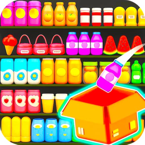 Magasin de produits de consommation : triez, faites glisser et faites rouler des puzzles colorés - Un jeu amusant de labyrinthe, de balle et de défi de couleurs !