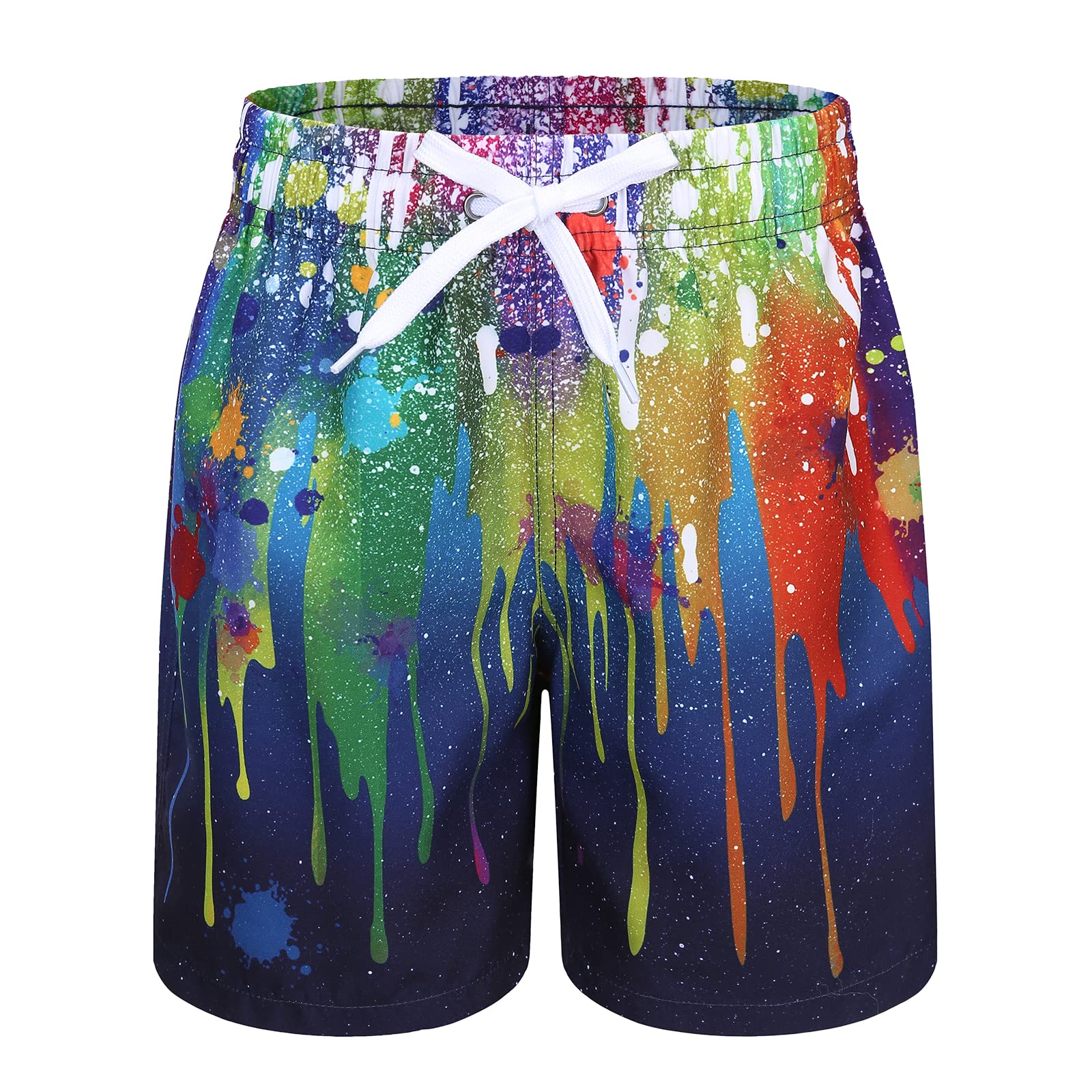 Lollisy Boys Swim Trunks Quick Dry Swim Shorts for Kids Boys Board Shorts Beach Surfing Swimwear 3-16 Years