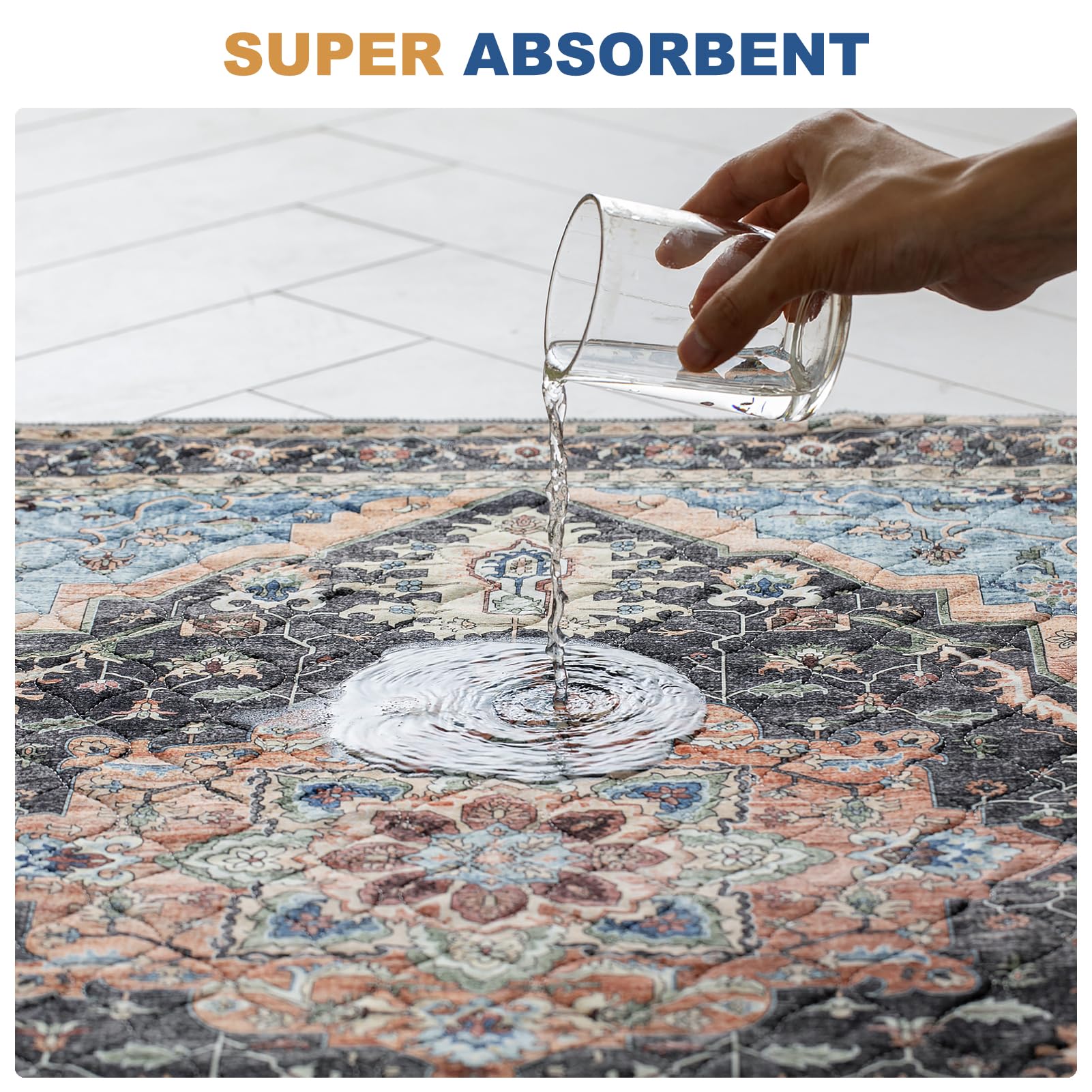 BomDa Tappeti Lavabili per Cani, 2 Pezzi Tappeti Assorbenti Riutilizzabili, Tappetino per Addestramento del Cane, Gatti, Conigli, Porcellini d'India, Antiscivolo (Pattern 2, 81x122cm)