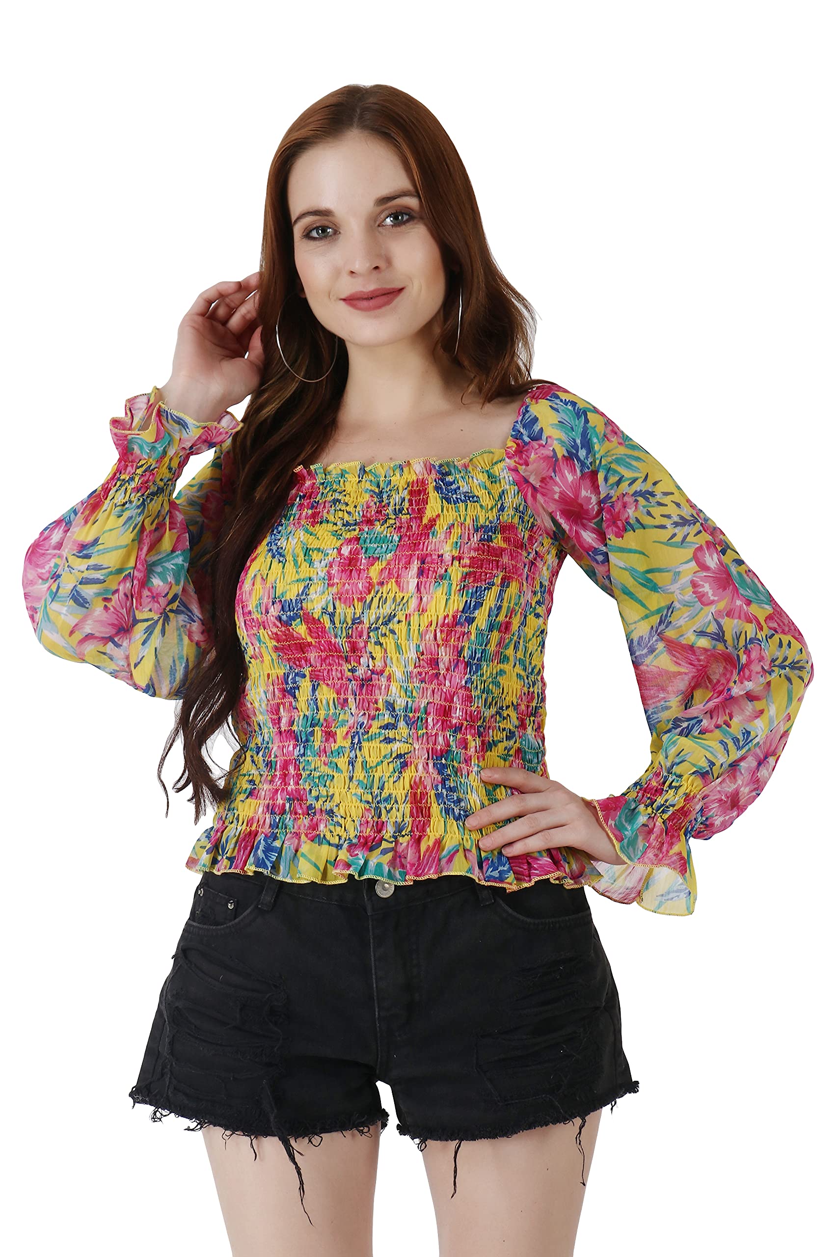 popwings Women's Floral Regular Fit Shirt-picture-44