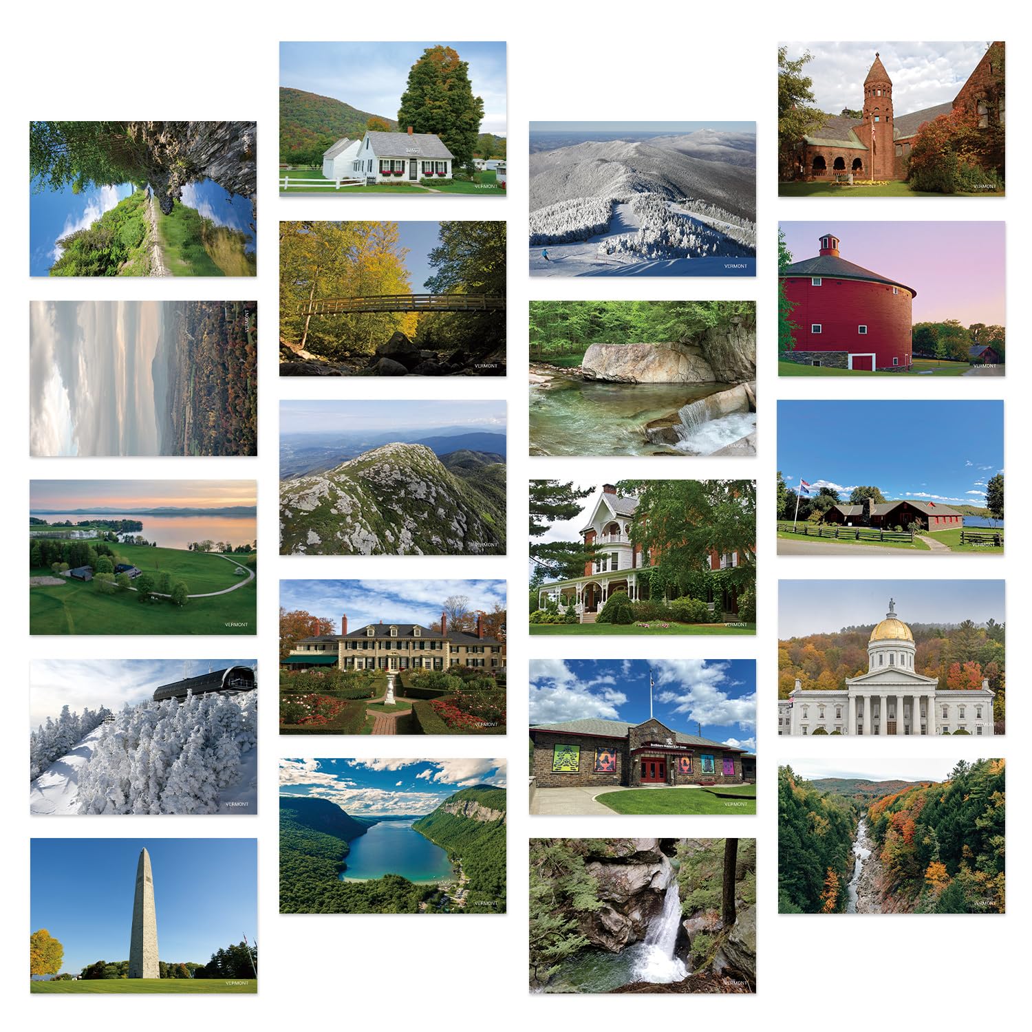 Vintage United States Vermont Landscape Postcards Pack 20pc/Set Postcards from Around the World Greeting Cards for Business World Travel Postcard for Mailing Decor Gift