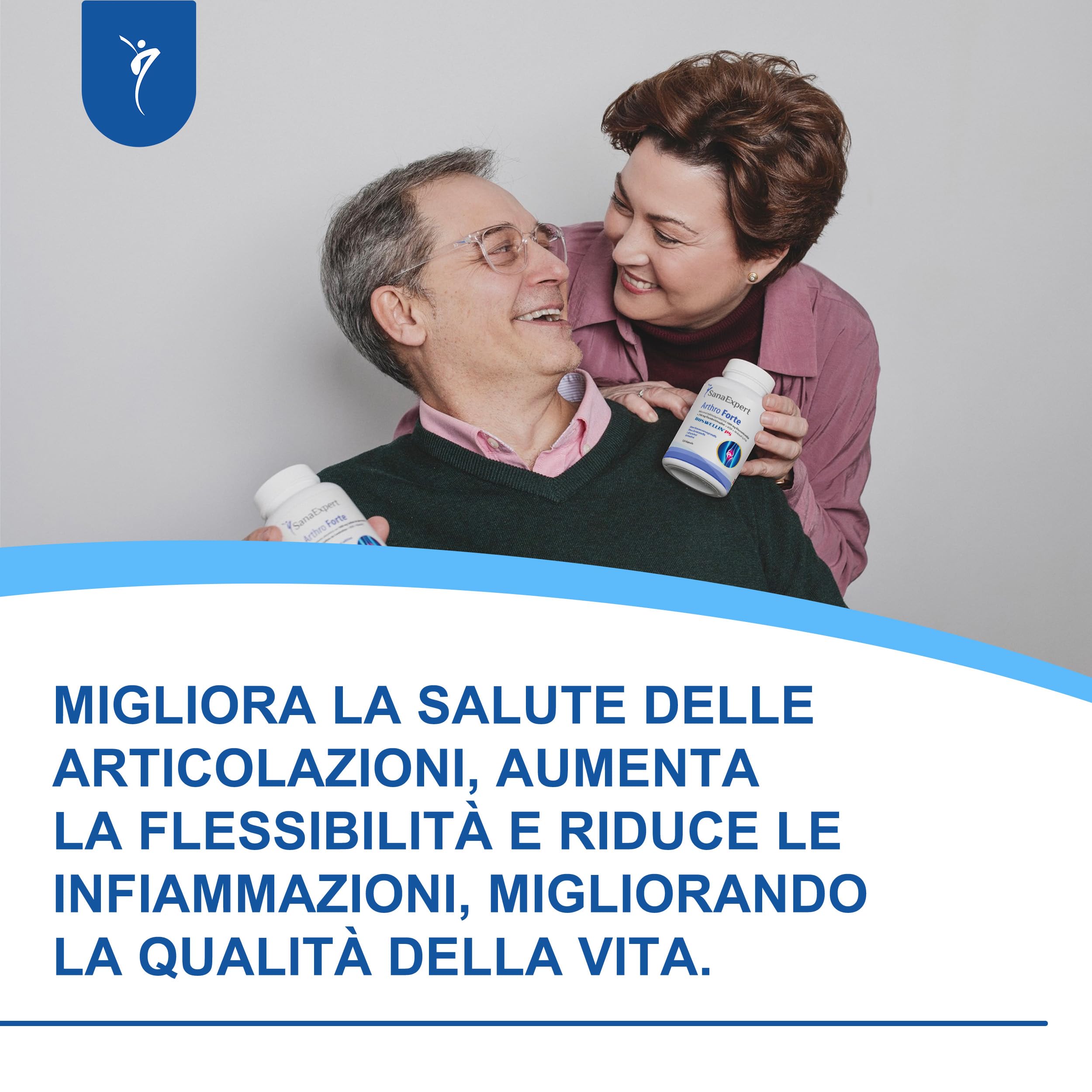 SanaExpert Arthro Forte - Integratore Naturale per la Salute delle Articolazioni e delle Ossa con Glucosamina Solfato - 120 Capsule - Prodotto in Germania