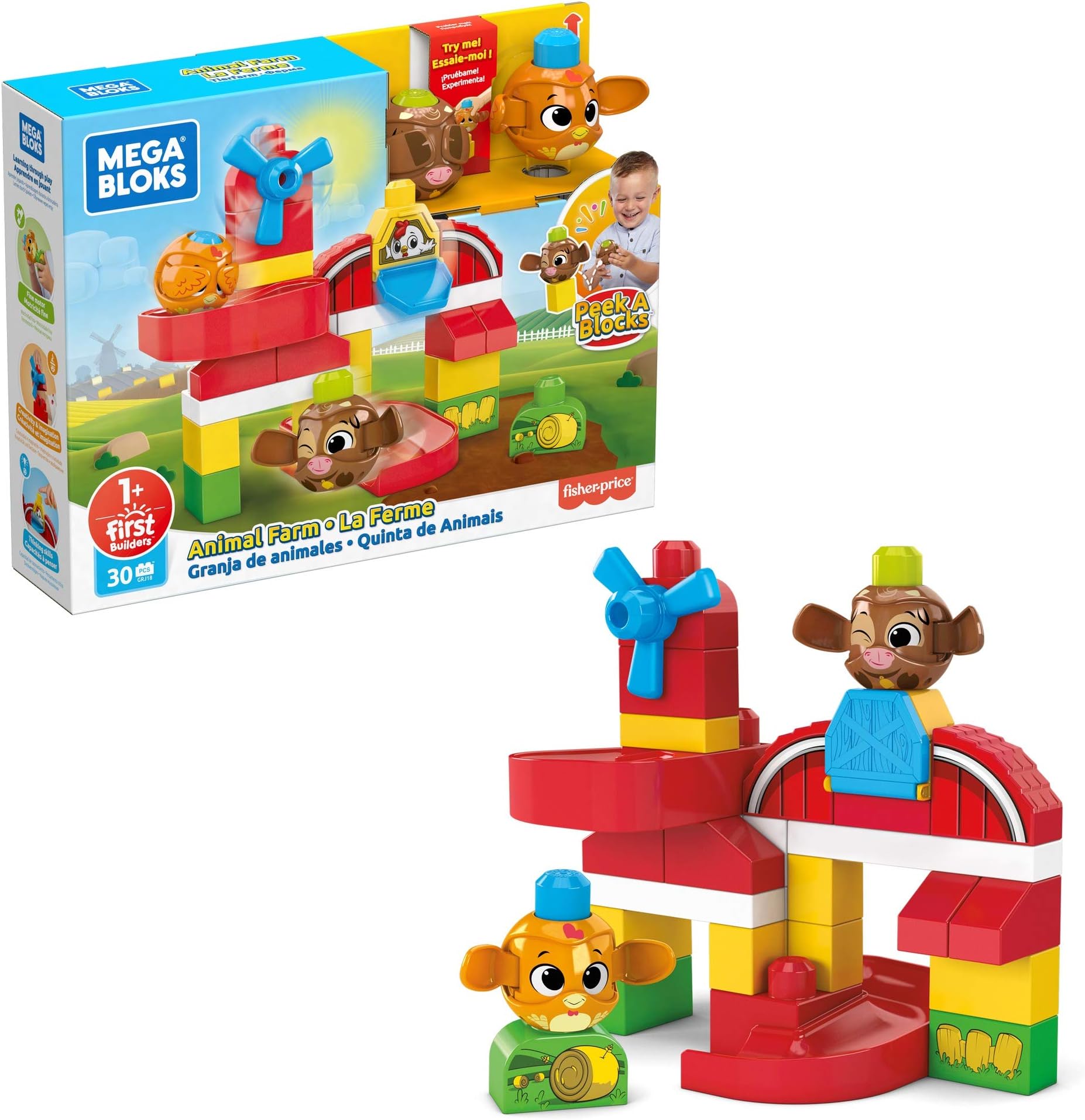 Mega Bloks Peek A Blocks Animal Farm