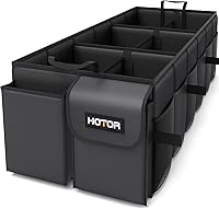 Vista 17 de HOTOR Organizador de maletero de gran capacidad: plegable para SUV y sedanes, organización resistente para accesorios de automóvil, herramientas