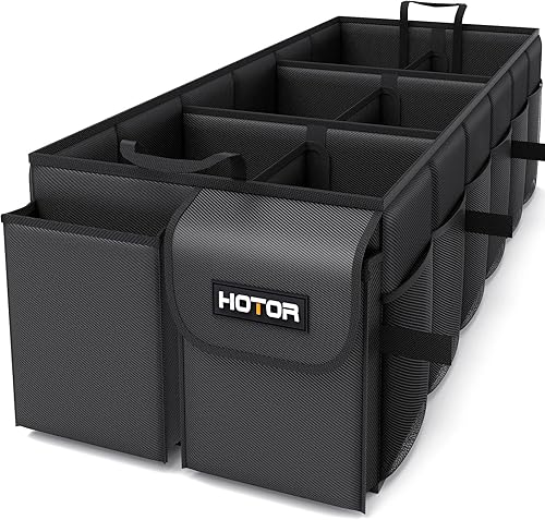 Miniatura 17 de HOTOR Organizador de maletero de gran capacidad: plegable para SUV y sedanes, organización resistente para accesorios de automóvil, herramientas,