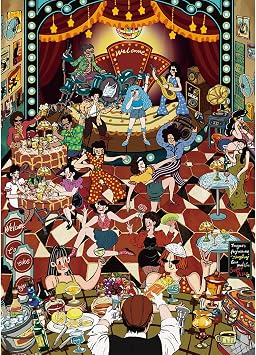 HUADAD Puzzles for Adults 1000 Pieces,1000 Piece Puzzles for Adults,Gift-Retro Disco Nightclub,Family Party Jigsaws Puzzles Game,Letter Partition Puzzles,1000 Piece Puzzle