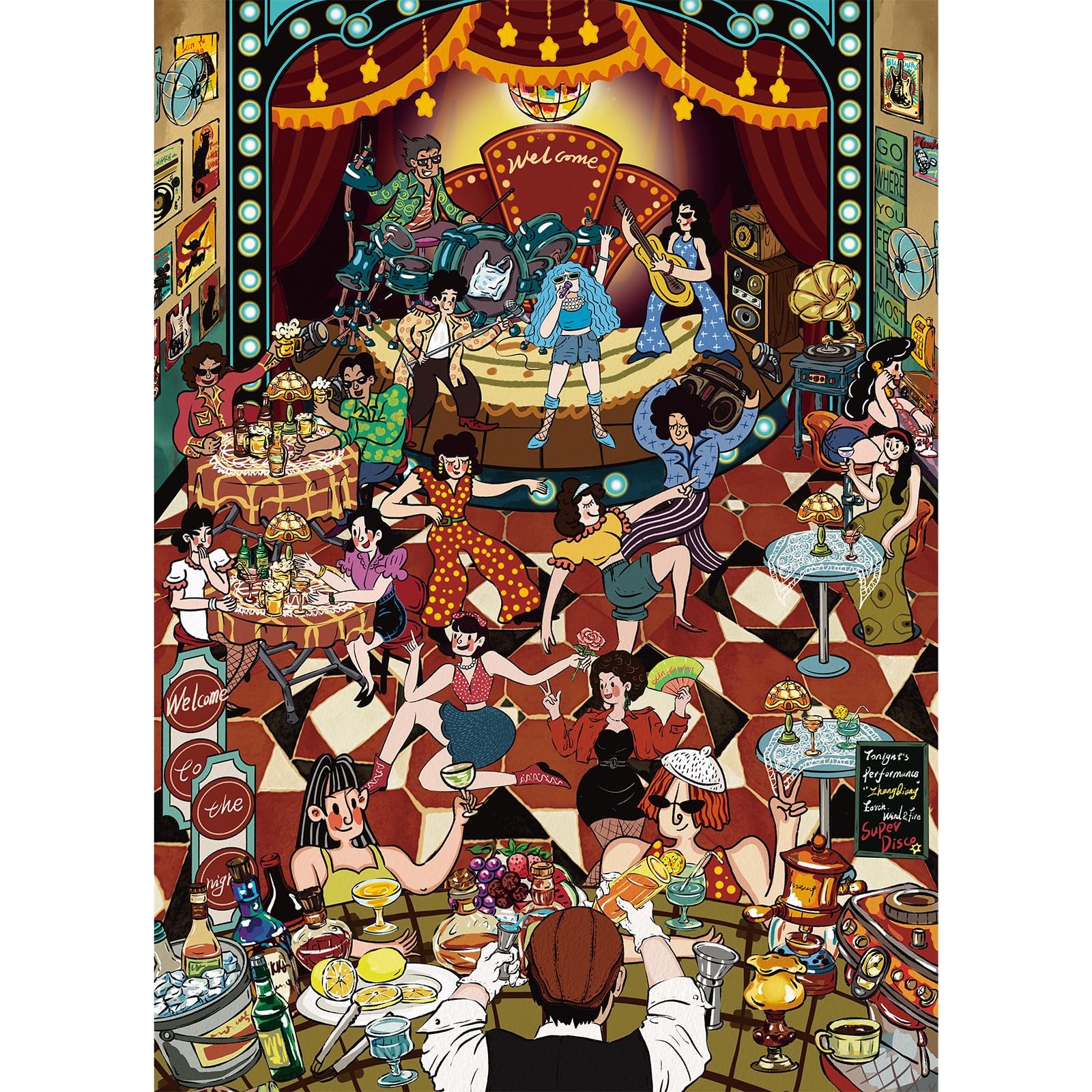 Jigsaw Puzzles For Adults 1000 Retro Disco Night โ image 1