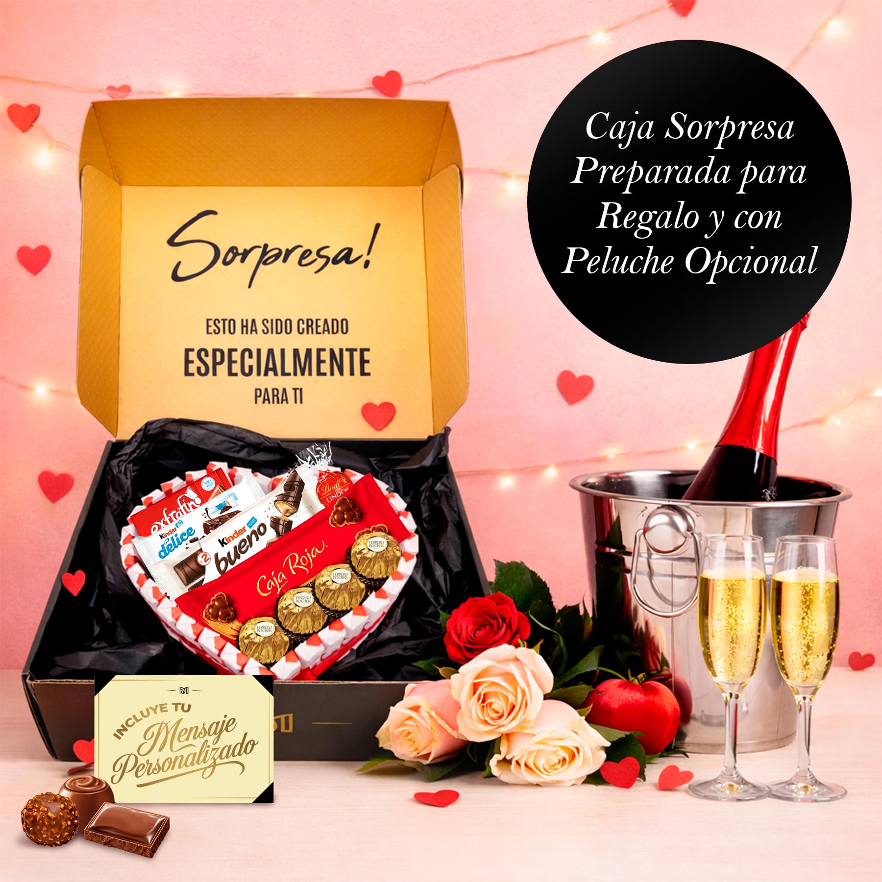 Geschenkherz mit über 40 Pralinen & Schokoladen – Süßes Geschenkset
