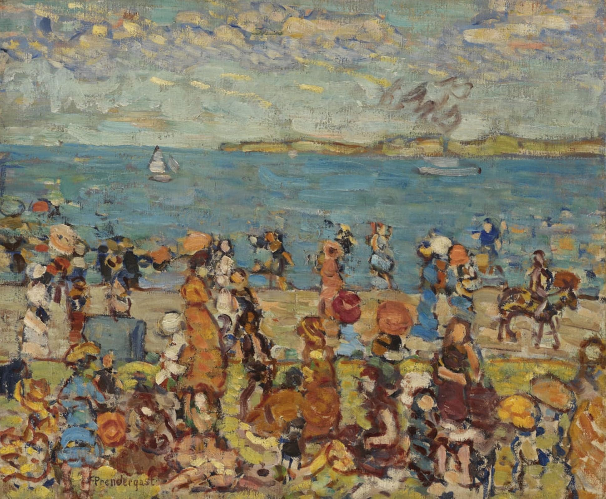 POSTERIIk Vintage Print Pop Art Landscape Artwork Beach Scene by Maurice Brazil Prendergast Art Prints for Office Home Decor 60x90cm