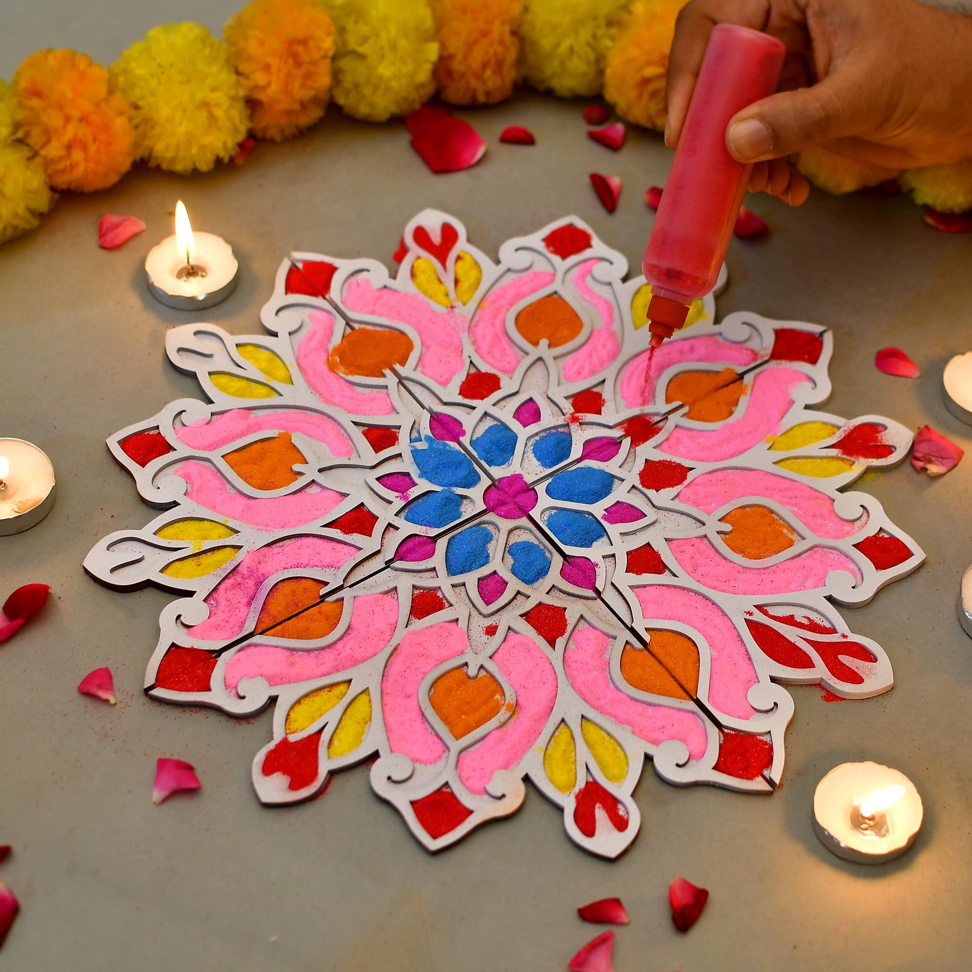 Rangoli Making Tools Kit, Rangoli Template for Diwali Decor, Reusable, Waterproof Floating Rangoli Templete, Diwali Decoration Item for Home Office 12 Inches (Type 3) (B0BHPGGDD3) Amazon Price History, Amazon Price Tracker