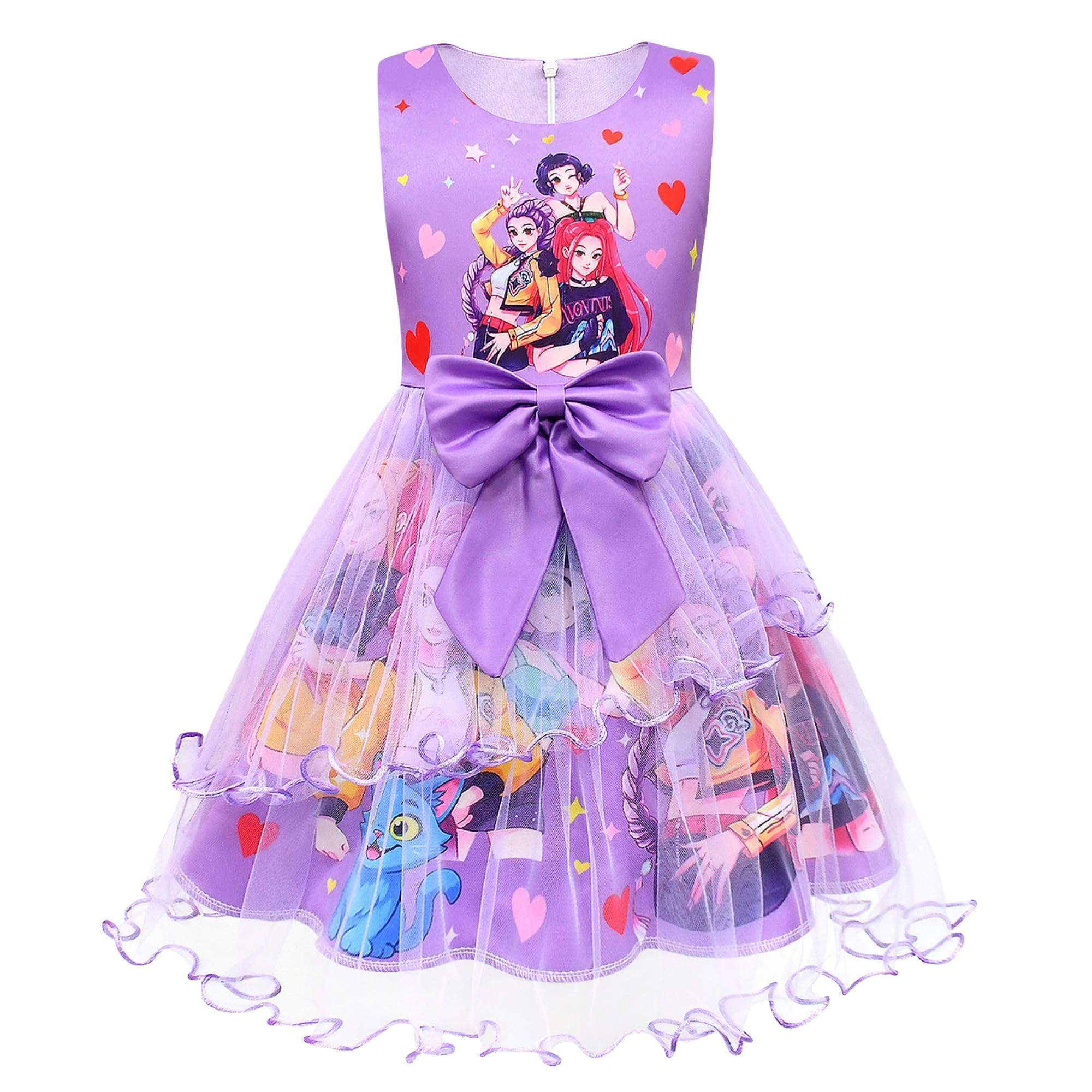 Kids Halloween Cosplay Costume Black Polyester 3 Pcs Set K-pop Fashion Performance Outfit for Girls — view 9