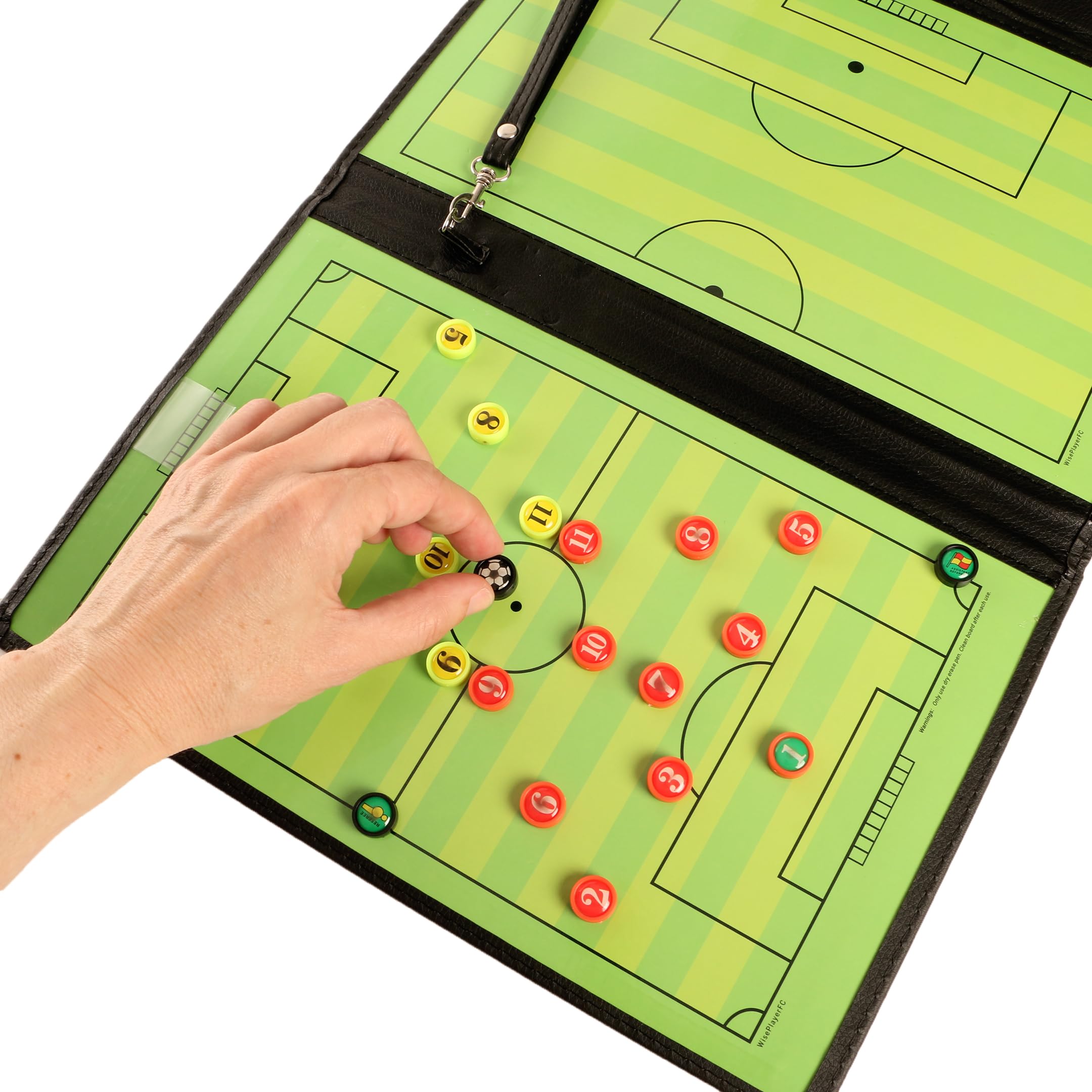 FORZA Dossier Tactique Magnétique A4 Pour Entraîneurs De Football - Diagramme Terrain + Aimants Joueurs - Imperméable