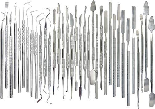 Cynamed Premium Polymer Clay Wax Carving Tools Set | Professional Wax Carvers for Jewelry Making, Sculpture, Art, Crafts & Hobbies | 36 Pieces Complete Set