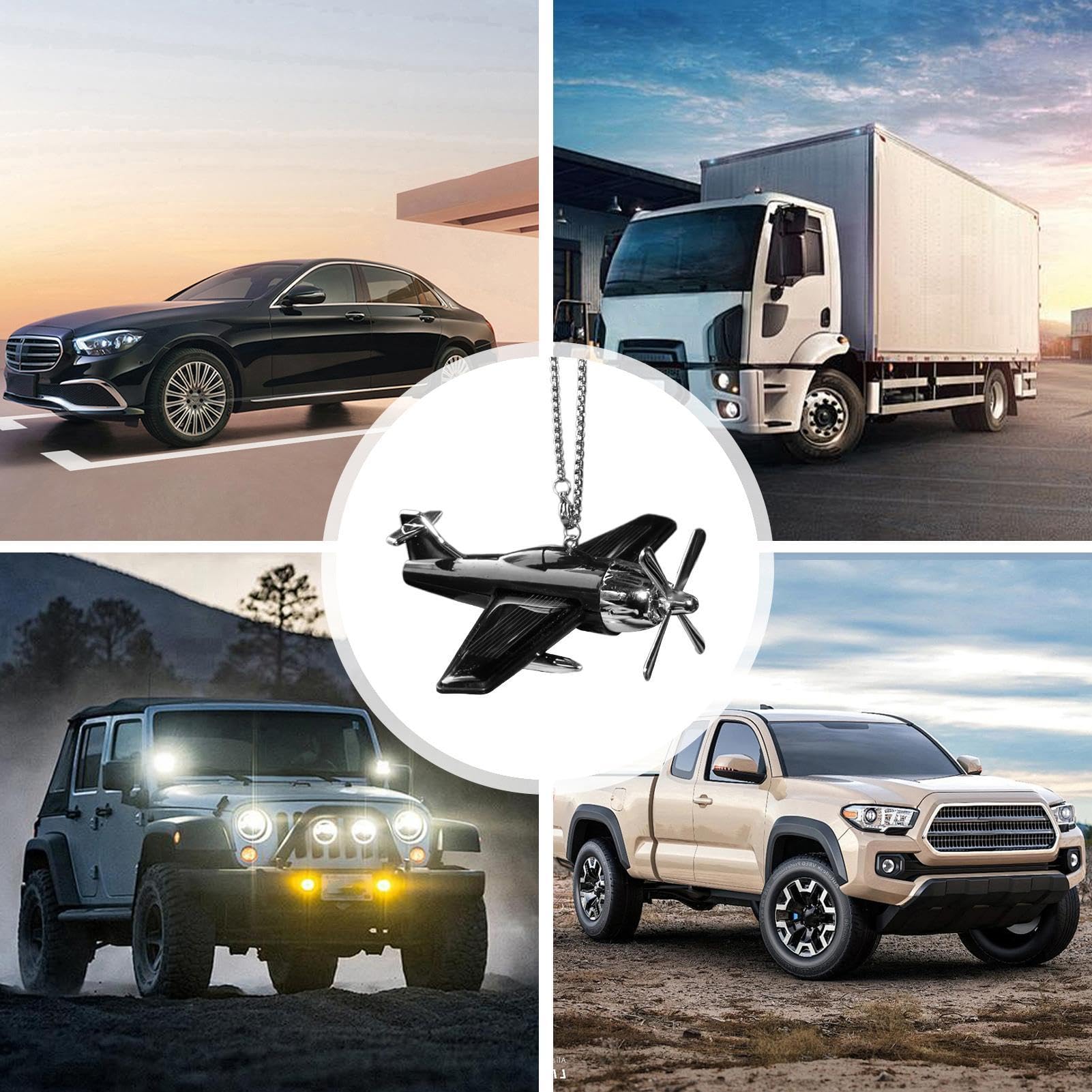 Helikopter Decor - Auto Decoratie Hanger, Zonne-energie Vliegtuig Hanger | Auto Achteruitkijkspiegel Ornament Ornament voor Roterende Helikopter Modellen, Auto Accessoires, SUV Trucks