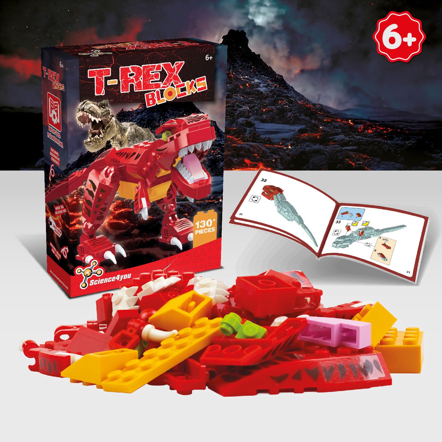 Science4you T-Rex Building Kit for Kids, Build your own Dinosaur Park, Have Fun Build Dino - Image 2