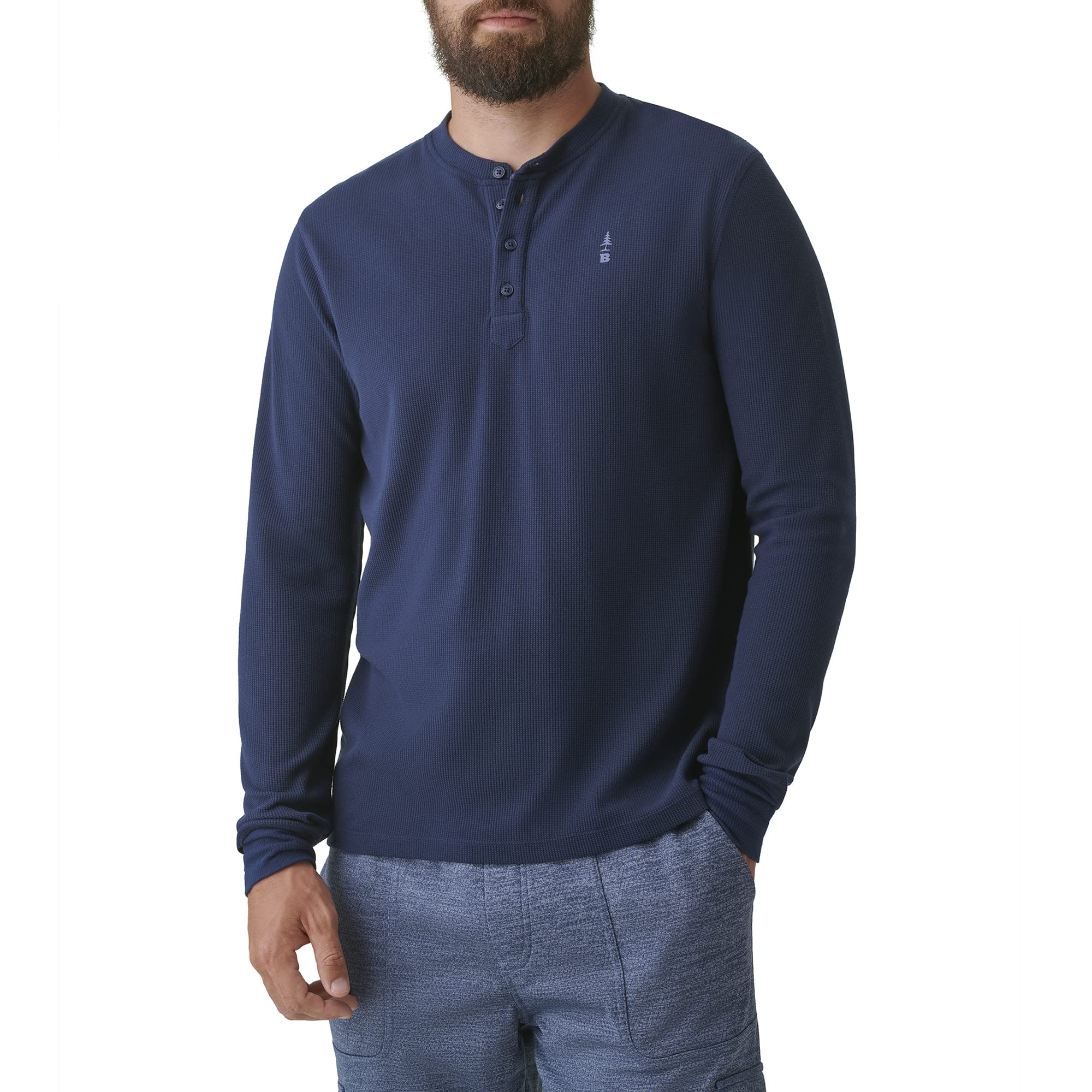 BASS OUTDOORMen's Henley Long Sleeve Tee