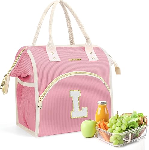 Miniatura 45 de Lonchera térmica reutilizable para mujer, lonchera con iniciales preparatorias, a prueba de fugas, grandes bolsas para el almuerzo para adultos,