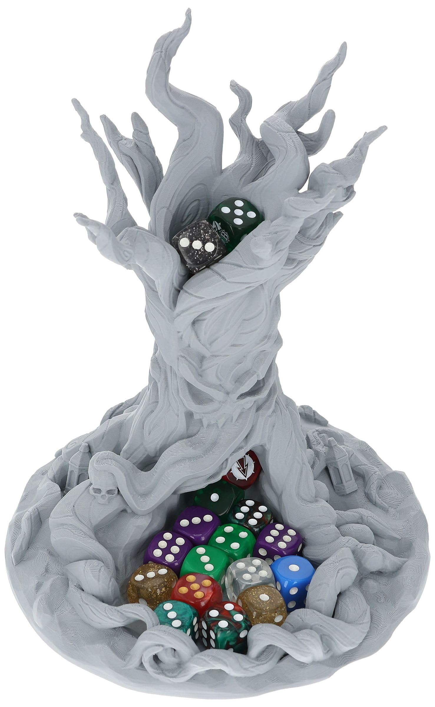 Feldherr Tour à Dés Arbre De La Terreur – Environ 20 Cm, Imprimée En PLA écologique, Pour D&D Et Jeux Fantasy (Rouge Cerise)