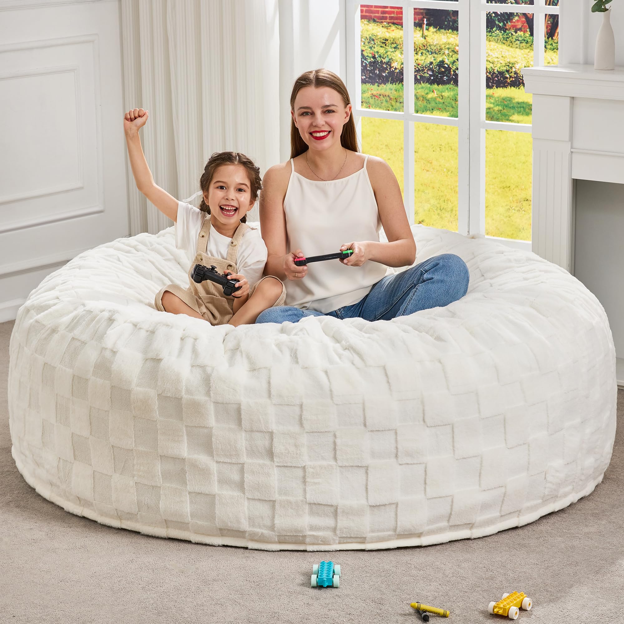 Hobestluk Giant Bean Bag Chairs 6FT Oversized BeanBag Chair for Adult Jumbo
