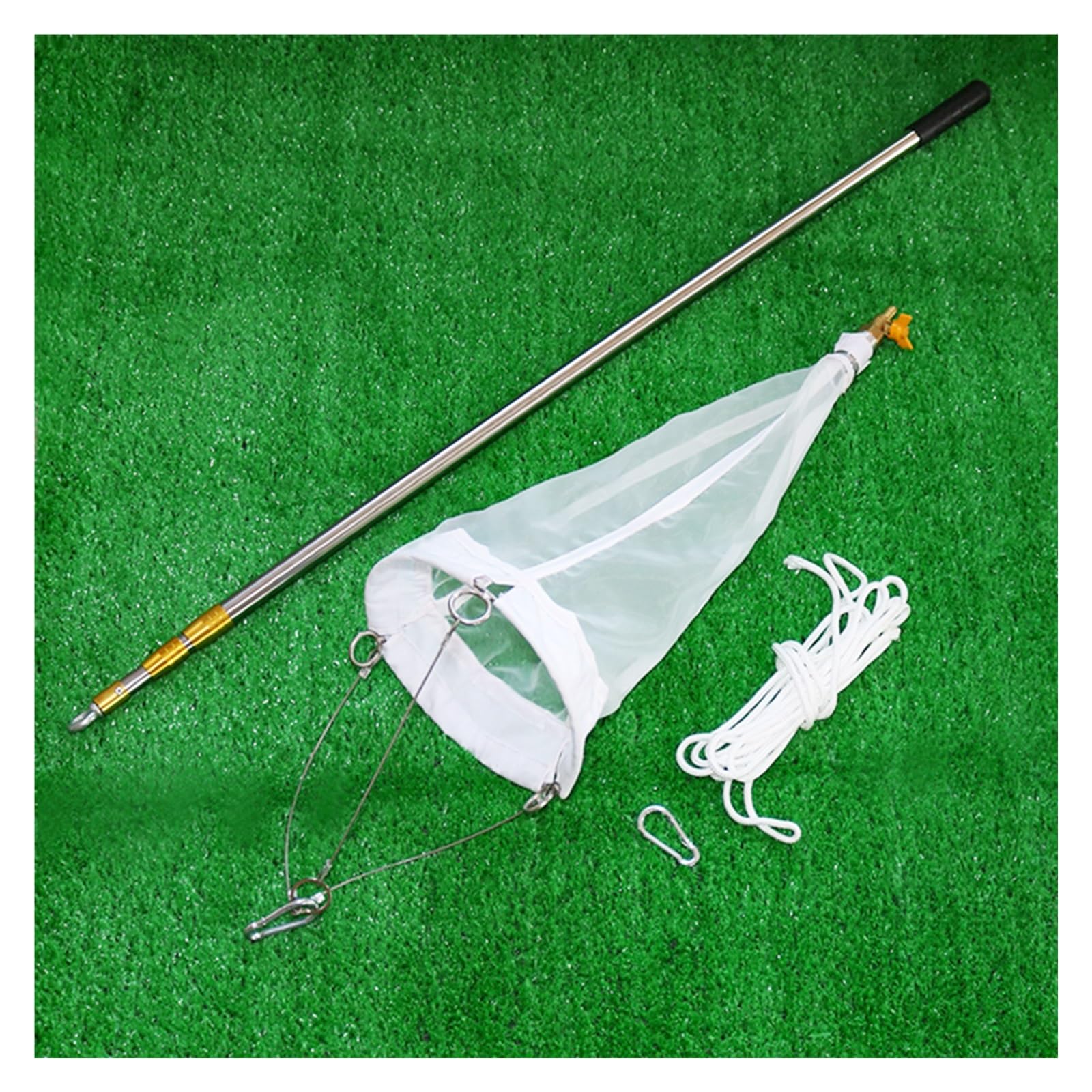 MRVAKDYDI Viscous Liquid Sampler, Retractable Plankton Net White 13 25 112μm 64μm 16.4ft Rope 8inch Opening for Protozoa(13#)