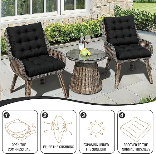 Miniatura 9 de Tiita - Almohada cuadrada para el suelo, cojín de asiento grueso para yoga, meditación, sala de estar, balcón, oficina, exterior, 22 x 22 pulgadas.