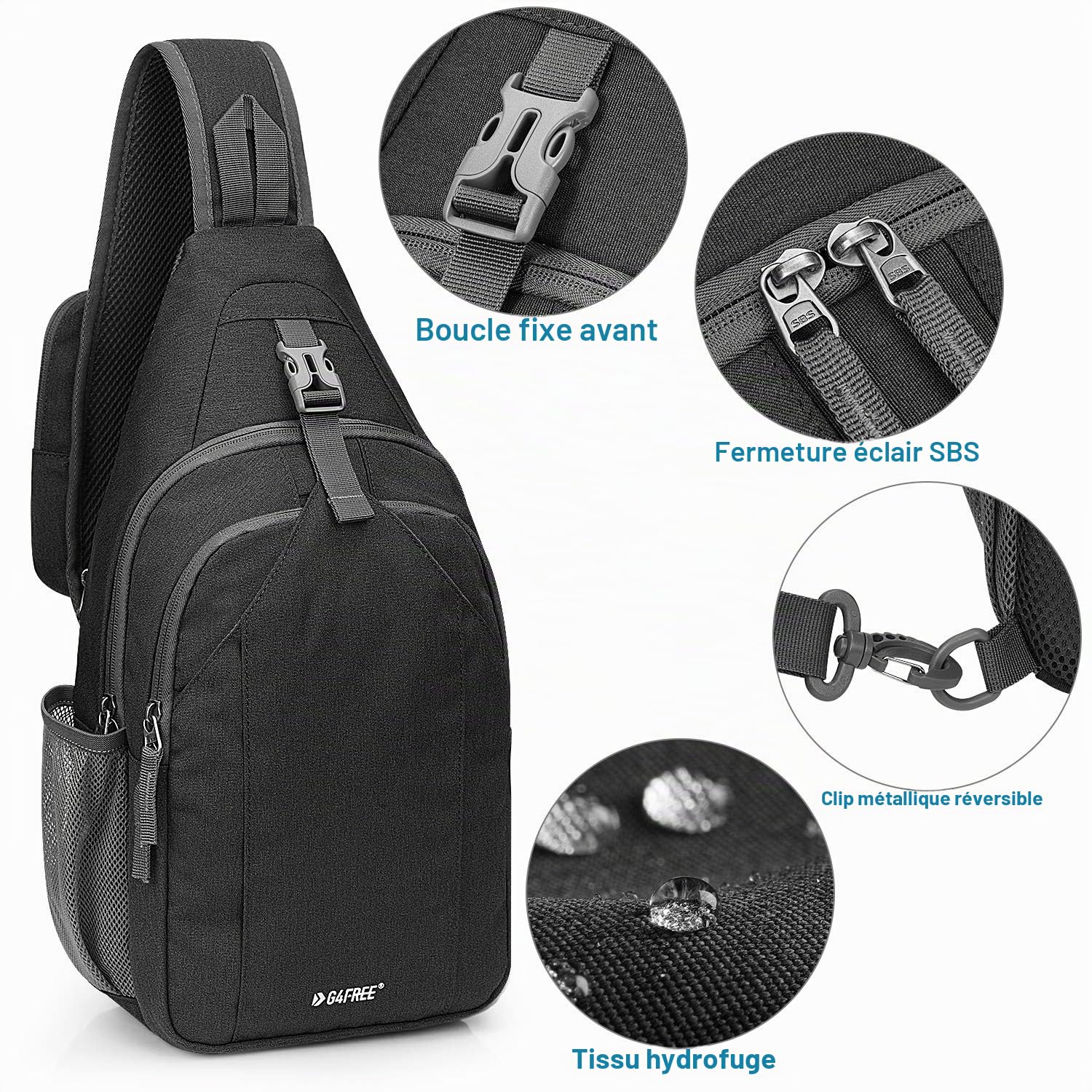 G4Free G4free Sacs à bandoulière Mixte (lot de 1)