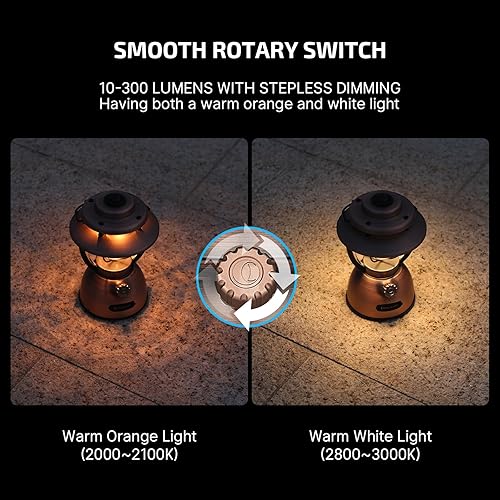 Miniatura 4 de OLIGHT Olantern Classic 2 Pro - Linterna de campamento con control de aplicación, linterna LED recargable de 300 lúmenes con fuentes de luz duales