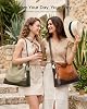 Bolso Hobo LOVEVOOK para Mujer con Dije Inicial, Bolso Cruzado Suave de Mujer, Bolso de Hombro Holgado con Portavasos Grande 3