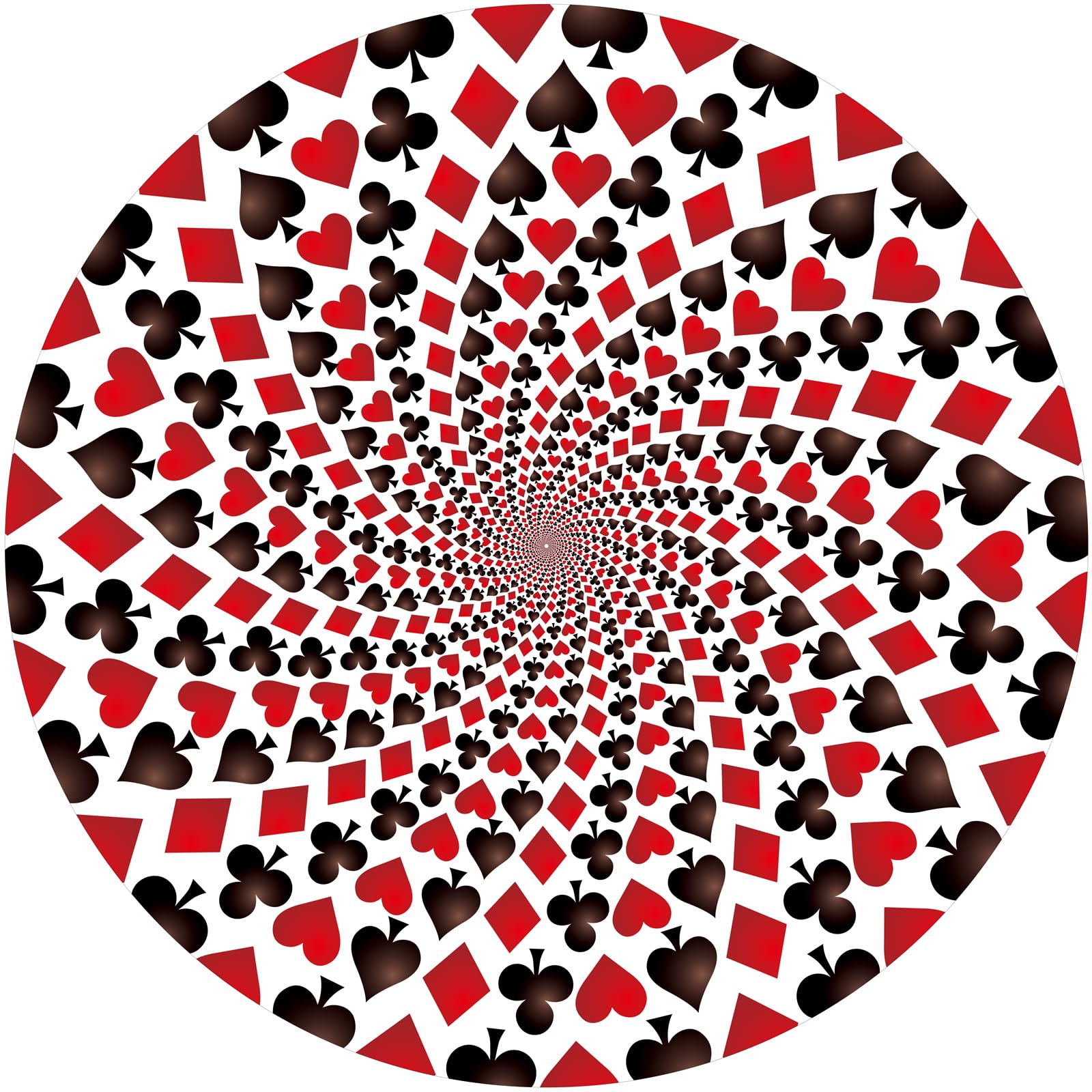 HUADADA 1000 Piece Puzzles for Adults - Super Difficult Round Playing Cards - Jigsaw Puzzles for Adults and Kids 1000 Piece Educational Games Colorful Puzzles for Home Decoration(27.6"x 19.7")