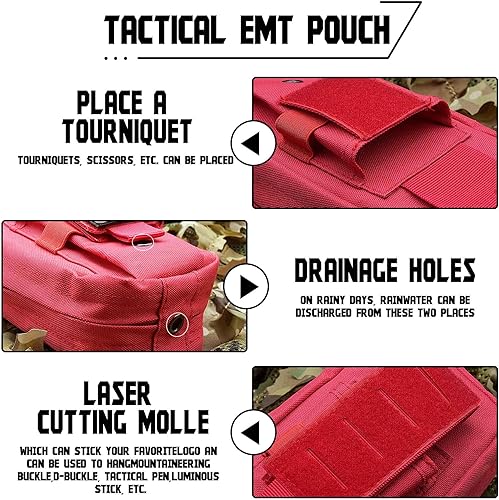 Miniatura 3 de Actualice la bolsa Molle Ifak, bolsa médica táctica de operación con una sola mano EMT