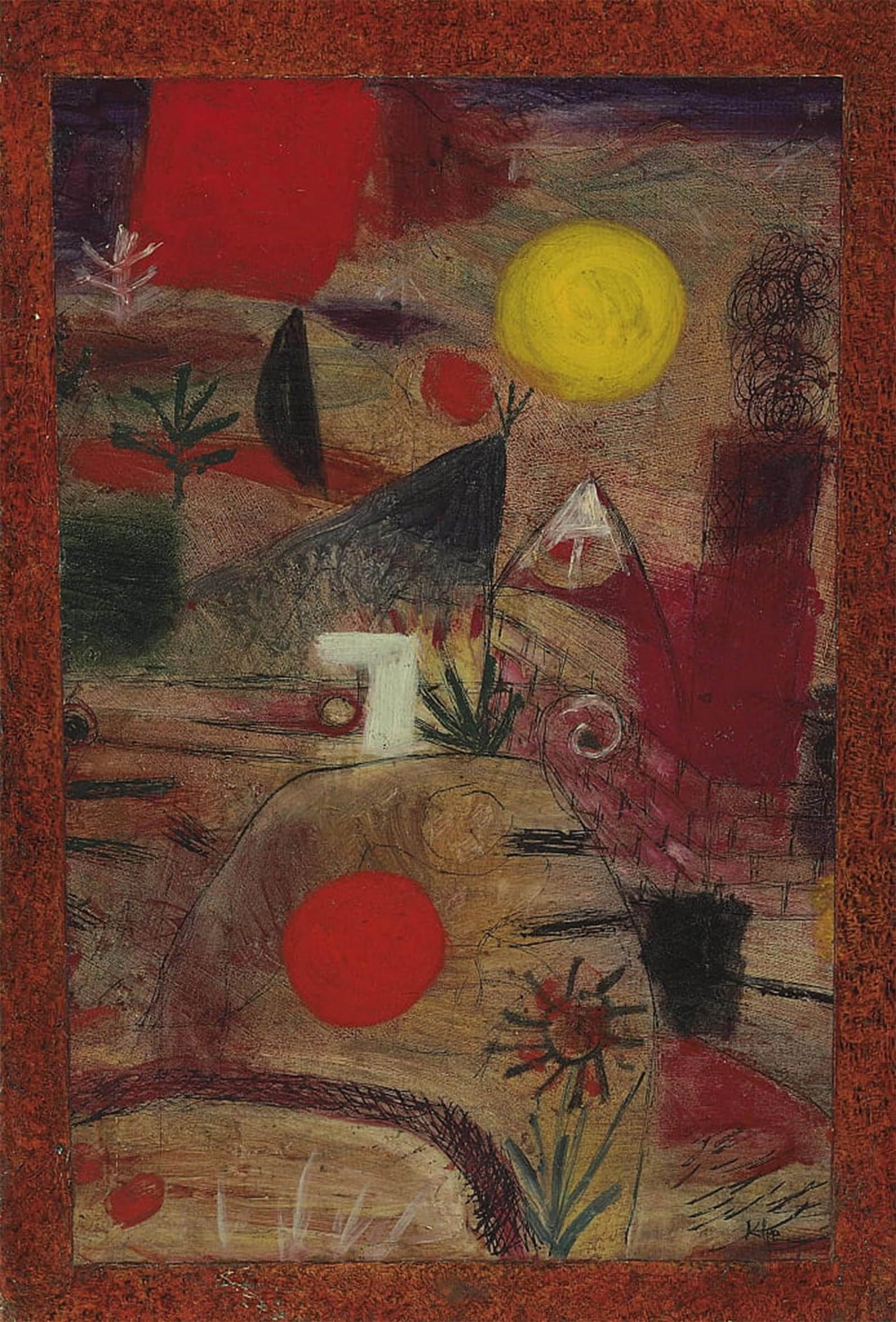 ARTXLXXBN Famous Print Painting Colorful Art Print Celebration and Downfall Celebration and Downfall by Paul Klee Canvas Art Decorations for Home Decor 60x90cm
