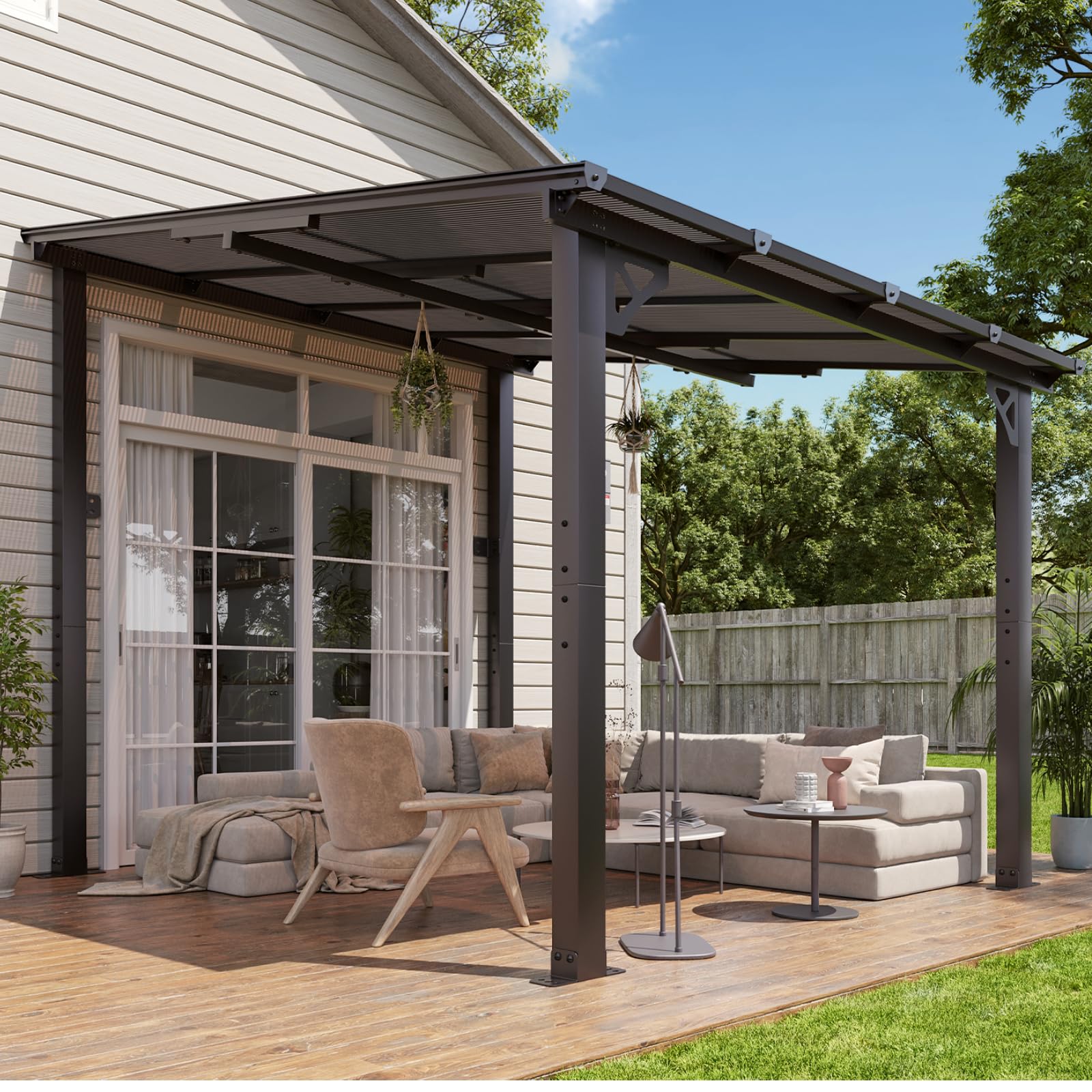 Amazon.com: Aoxun 8'x 10' Premium Gazebo with Aluminum Top Frame