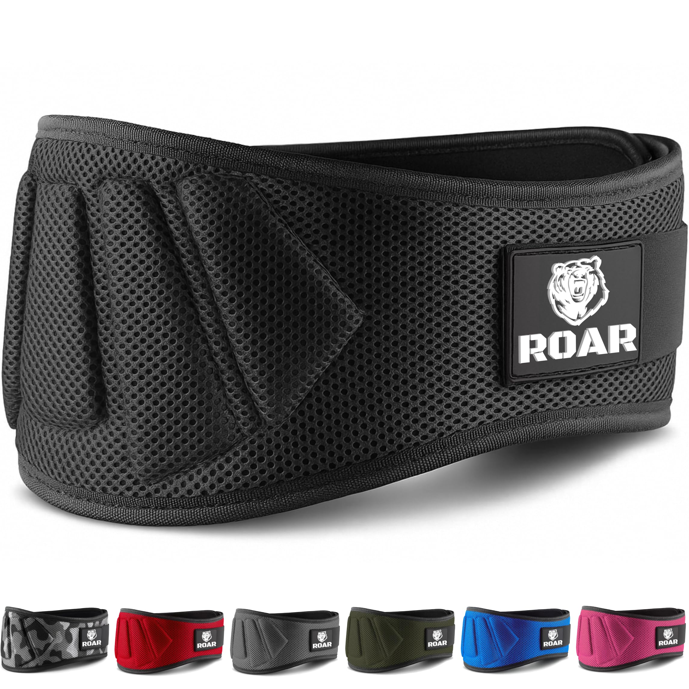 Roar® Cintura lombare Palestra, Cintura Palestra Uomo e Donna, Cintura Sollevamento Pesi, Sollevamento Pesi, Muscolazione, Cintura Gym Uomo, Cintura Pesi…