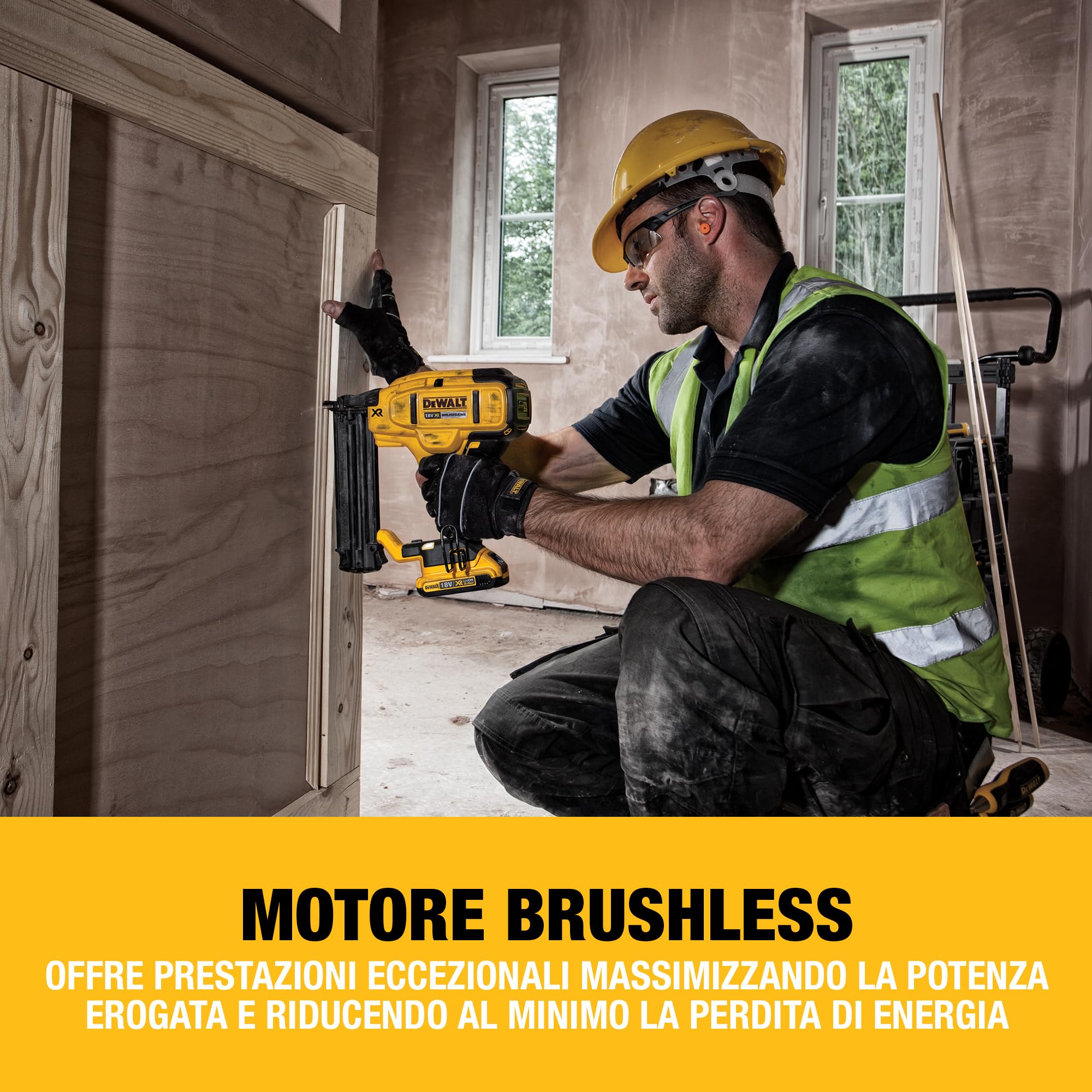 DEWALT 18V XR Chiodatrice Fissa Brushless 18 Calibro 18, Solo Utensile, DCN680N-XJ