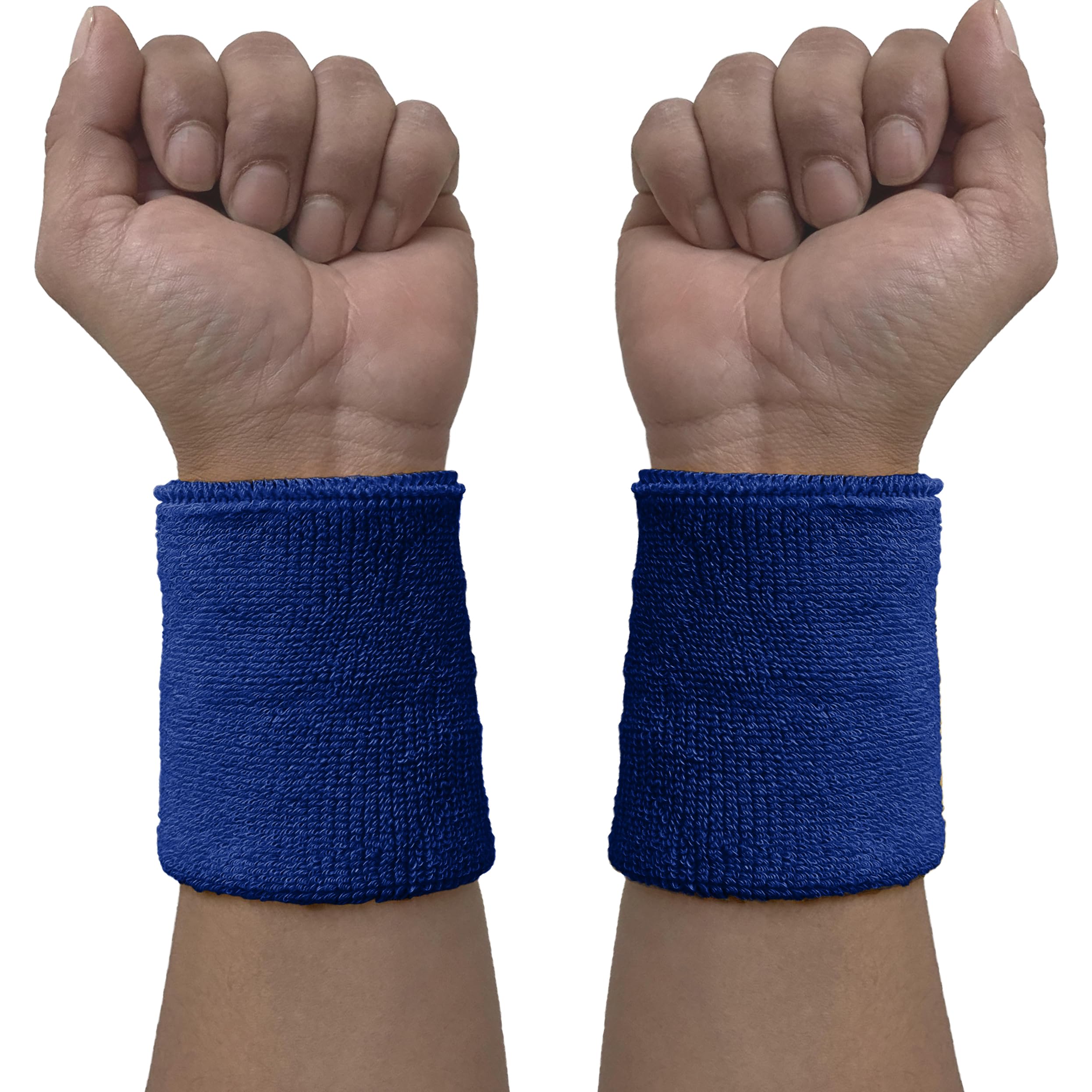 COUVER 4" Tall Wrist Sweatband - Royal Blue — image 1