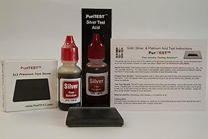 1 BOTTLE SILVER TEST ACID STONE KIT for TESTING JEWELRY, COINS & PRECIOUS METALS