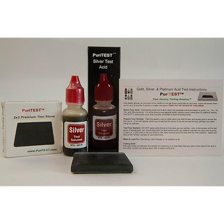 1 BOTTLE SILVER TEST ACID STONE KIT for TESTING JEWELRY, COINS & PRECIOUS METALS