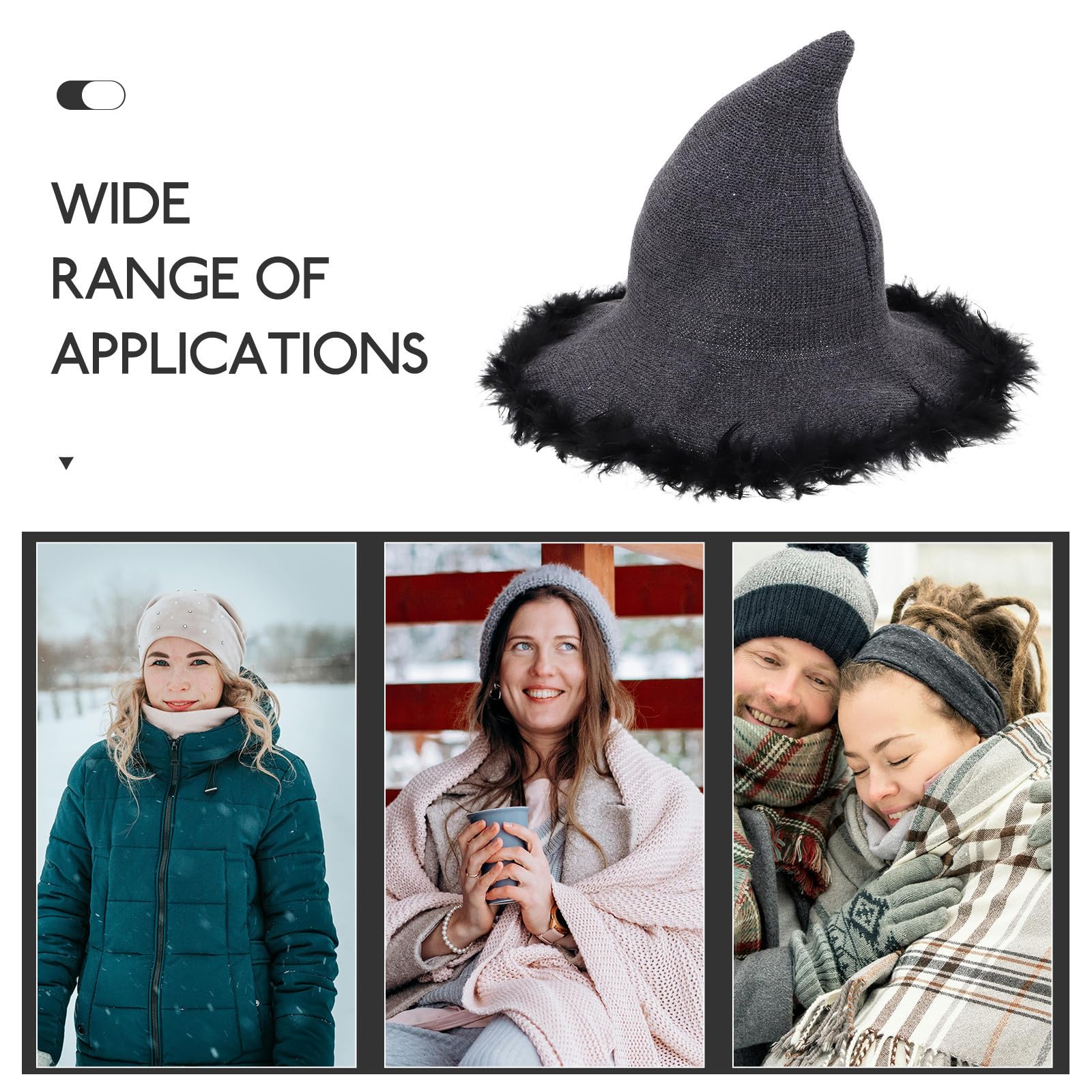 Healvian 5 Piezas Gorro de Punto Clásico para Hombre, Lana, Diseño con