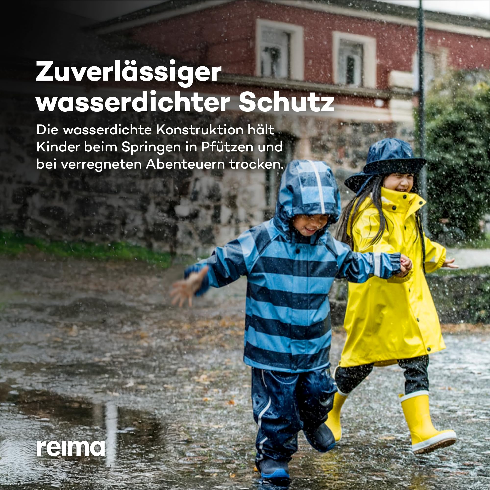 Reima - Vesi Regenjacke für Kinder - Wasserdichte Regenjacke für Jungen und Mädchen mit verschweißten Nähten, abnehmbarer Kapuze und reflektierenden Details